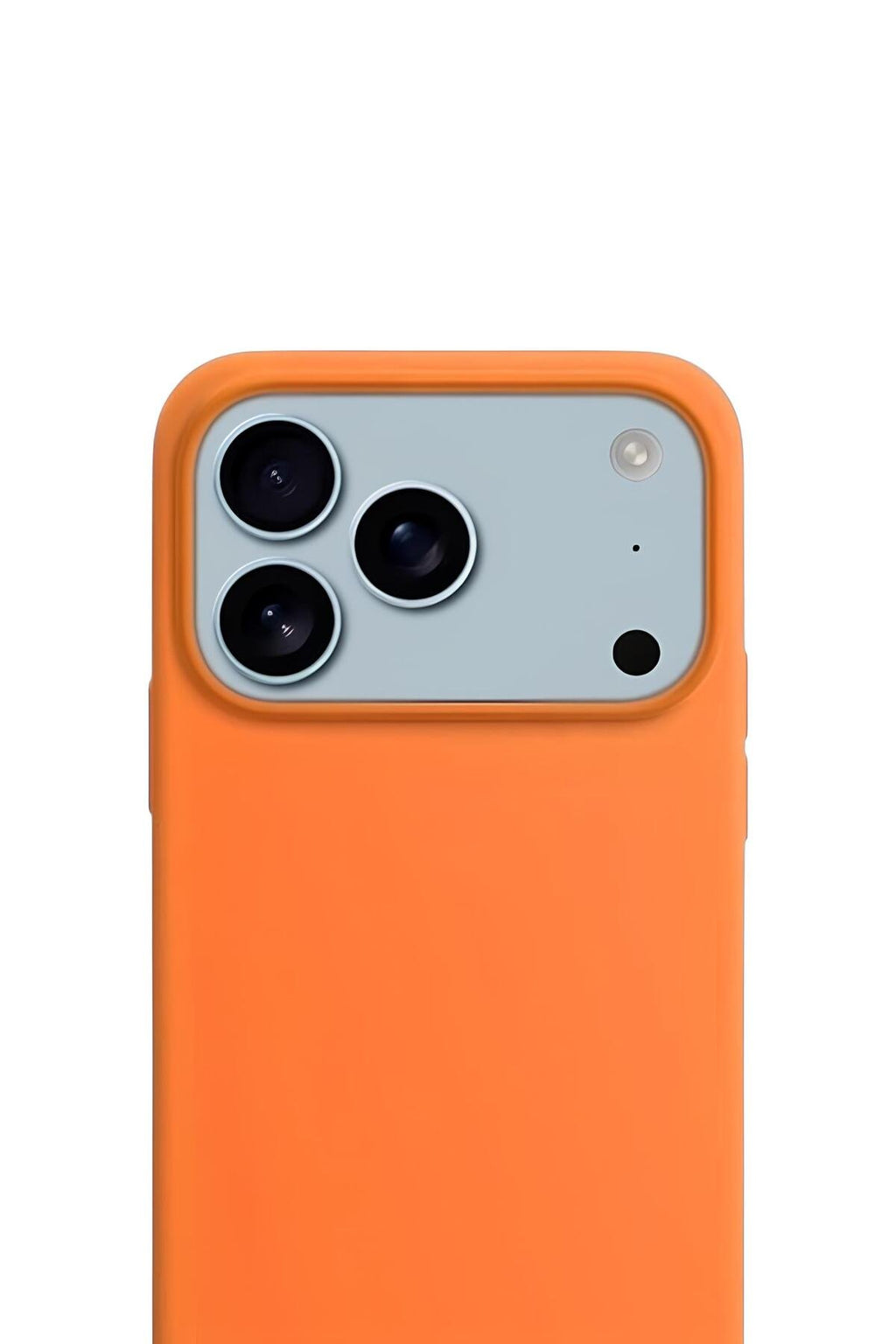 iPhone 17 Pro Max Soft Touch Lansman Silikon Kılıf Enerji Turuncusu
