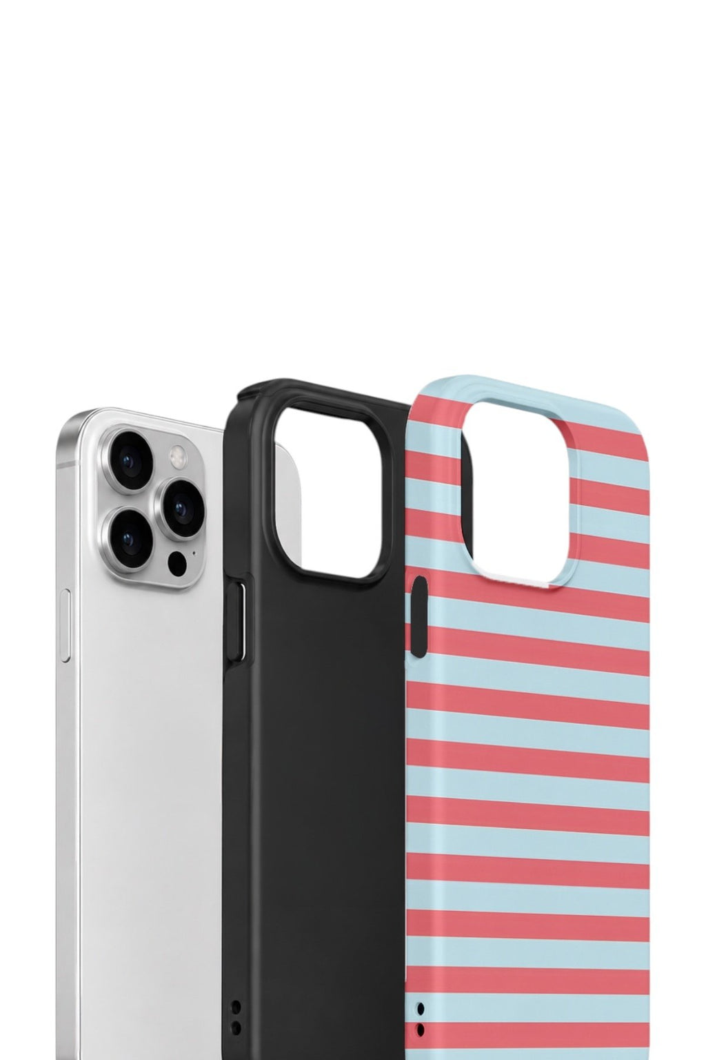 iPhone 13 Pro Max Vorian Çift Katmanlı Kılıf Candy Horizon Stripe