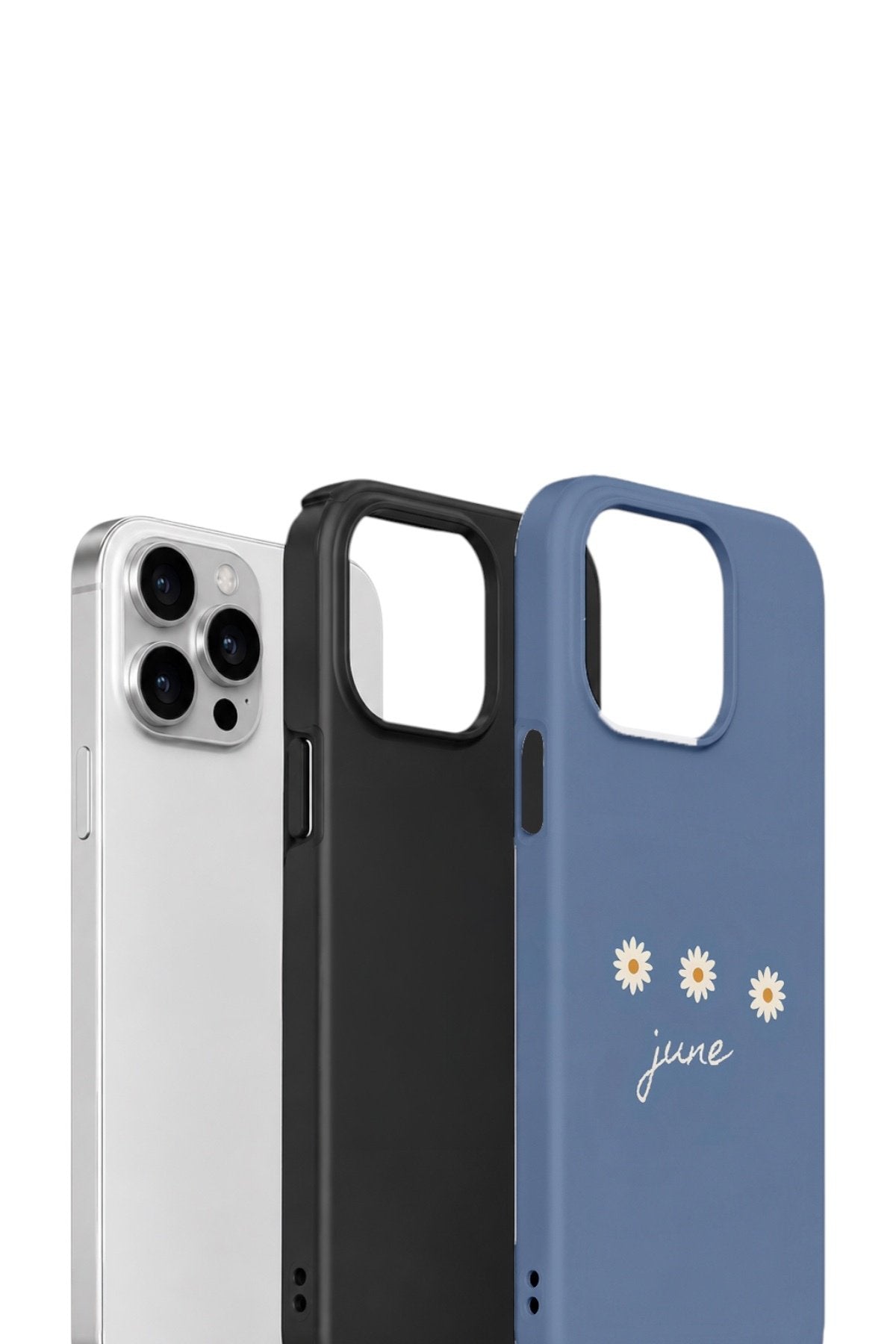 iPhone 13 Pro Vorian Çift Katmanlı Kılıf June Daisy Blue