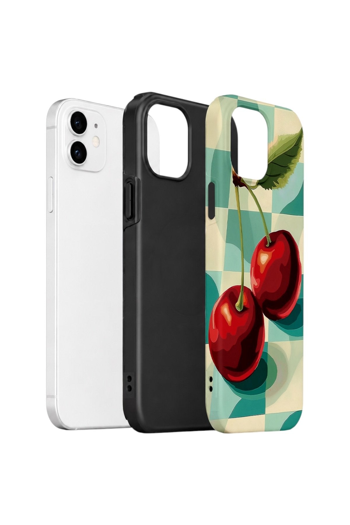 iPhone 11 Vorian Çift Katmanlı Kılıf Retro Cherry Pop