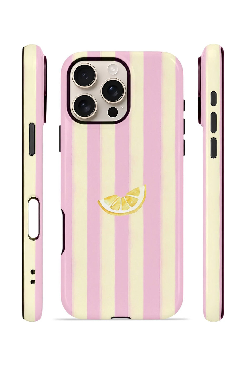 iPhone 16 Pro Vorian Çift Katmanlı Kılıf Lemon Charm Pink