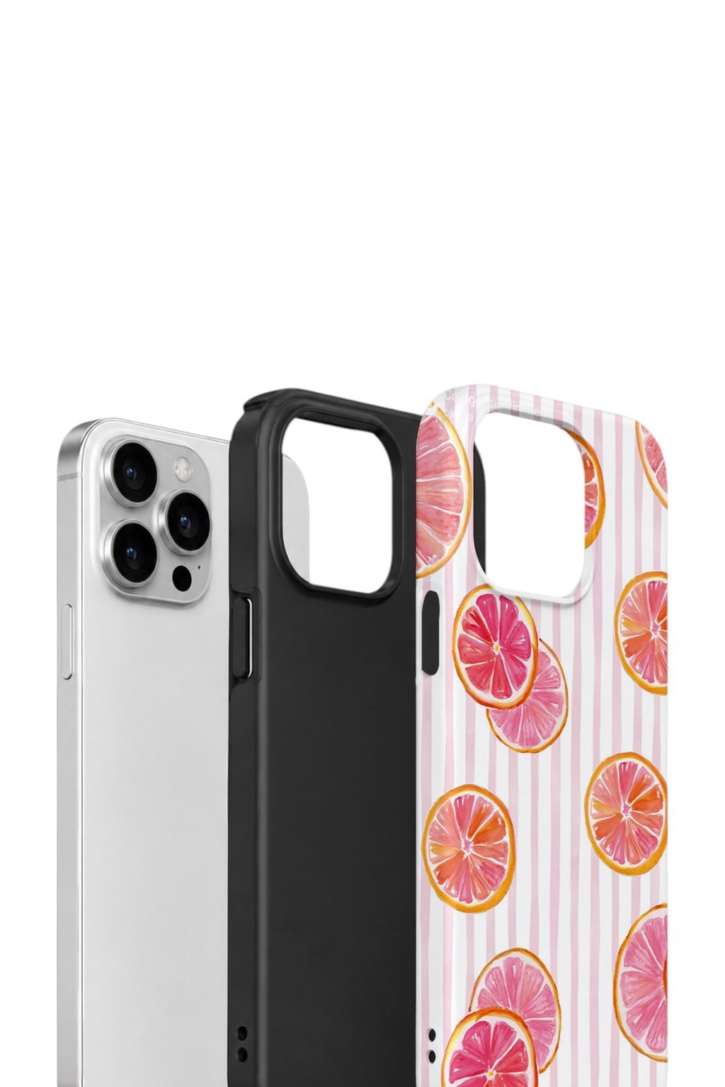 iPhone 15 Pro Vorian Çift Katmanlı Kılıf Pink Grapefruit Garden