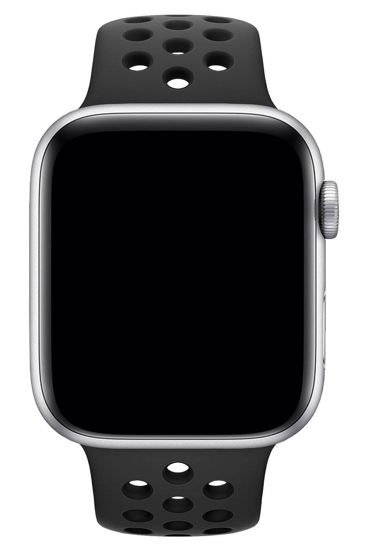 Apple Watch Series Fileli Kordon Siyah-Siyah