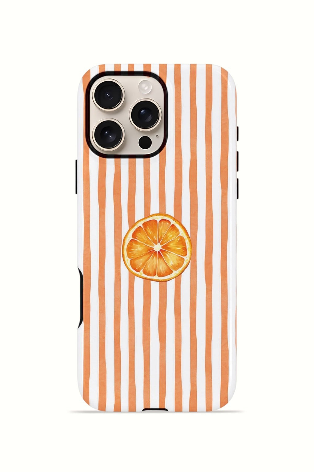 iPhone 16 Pro Max Vorian Çift Katmanlı Kılıf Orange Slice Stripe