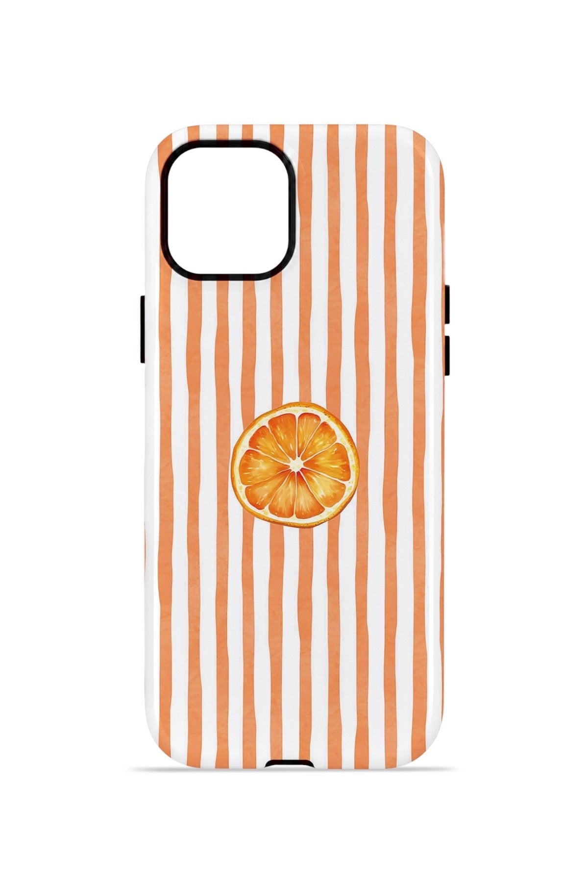 iPhone 14 Vorian Çift Katmanlı Kılıf Orange Slice Stripe