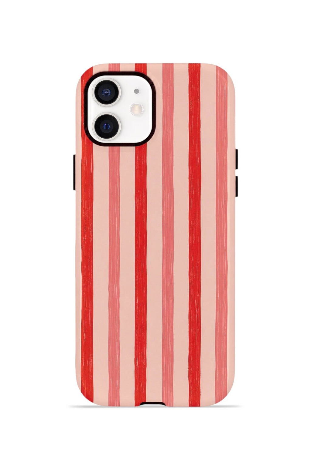 iPhone 11 Vorian Çift Katmanlı Kılıf Coral Cream Stripe