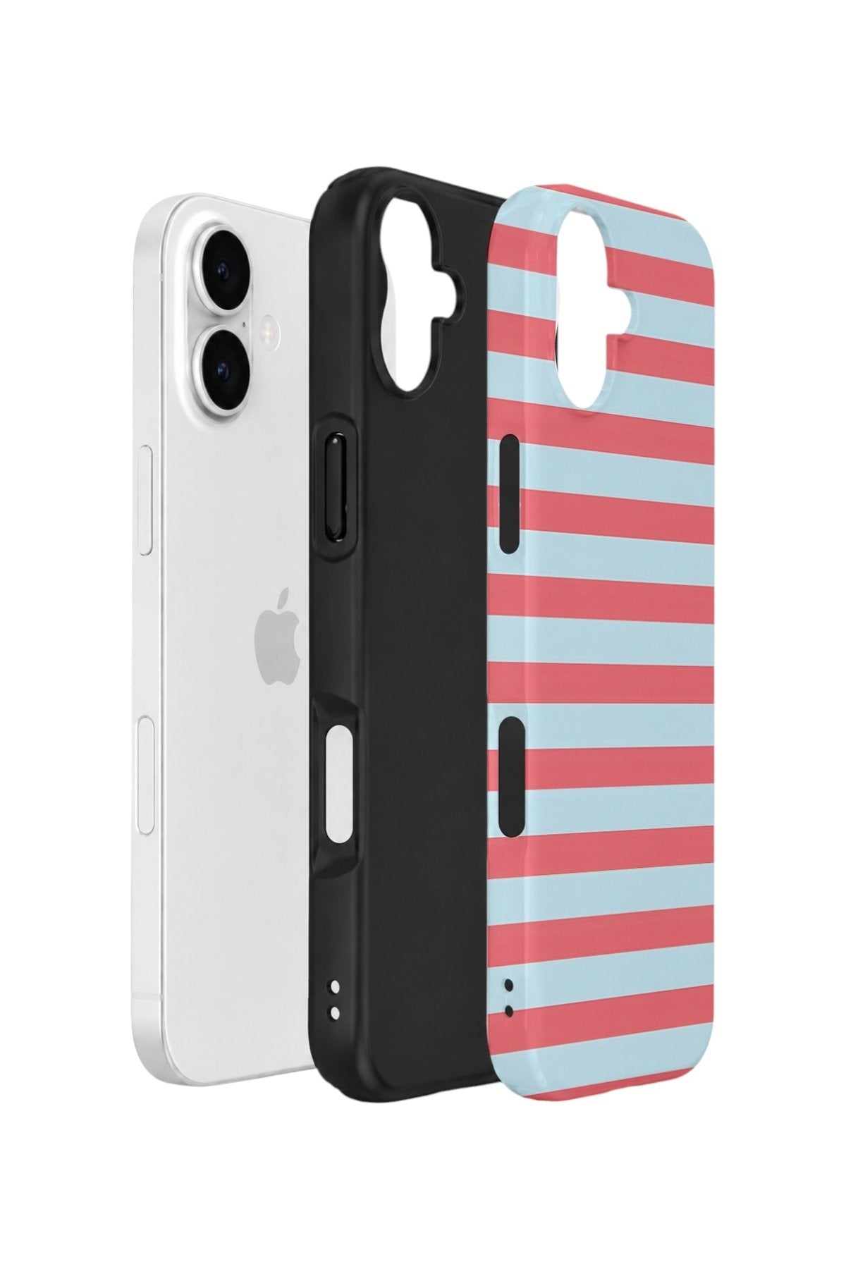 iPhone 17 Vorian Çift Katmanlı Kılıf Candy Horizon Stripe