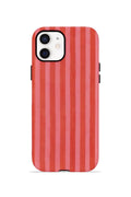 iPhone 12 Vorian Çift Katmanlı MagSafe Kılıf Tomato Red Stripe