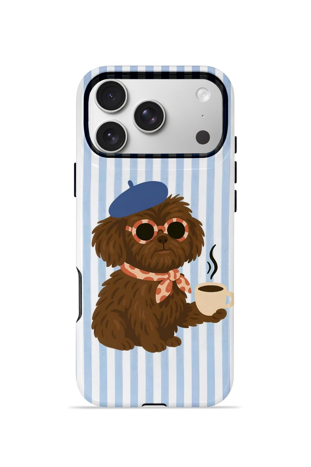 iPhone 17 Pro Max Vorian Çift Katmanlı Kılıf Cafe Dog Riviera