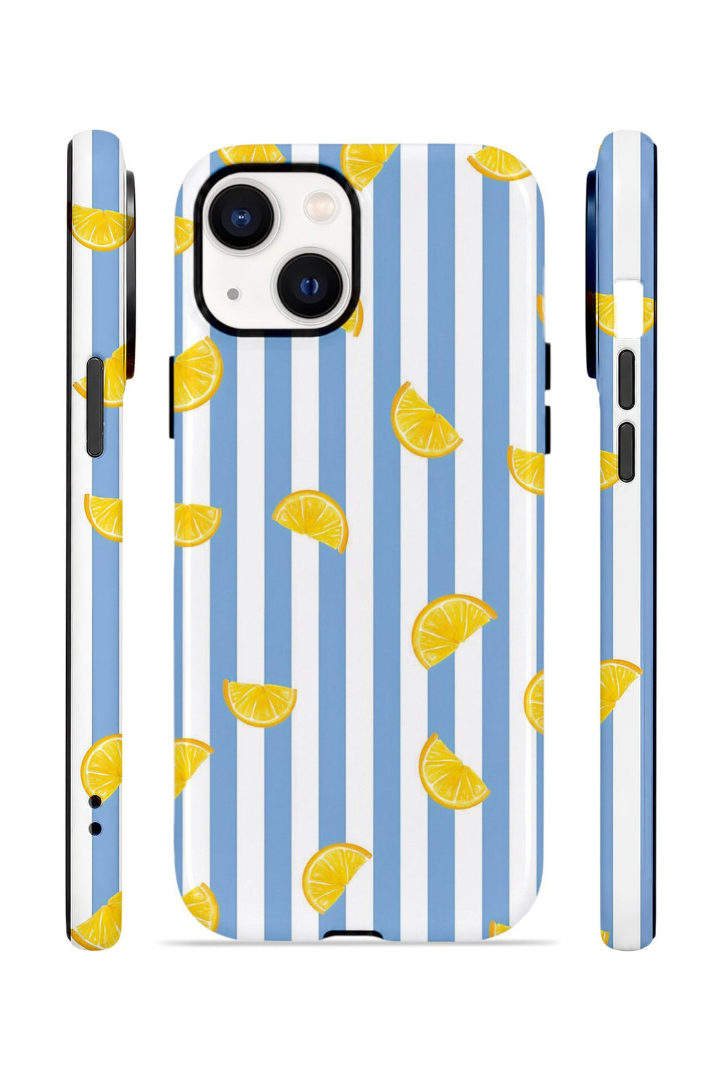 iPhone 15 Plus Vorian Çift Katmanlı MagSafe Kılıf Lemon Confetti Blue