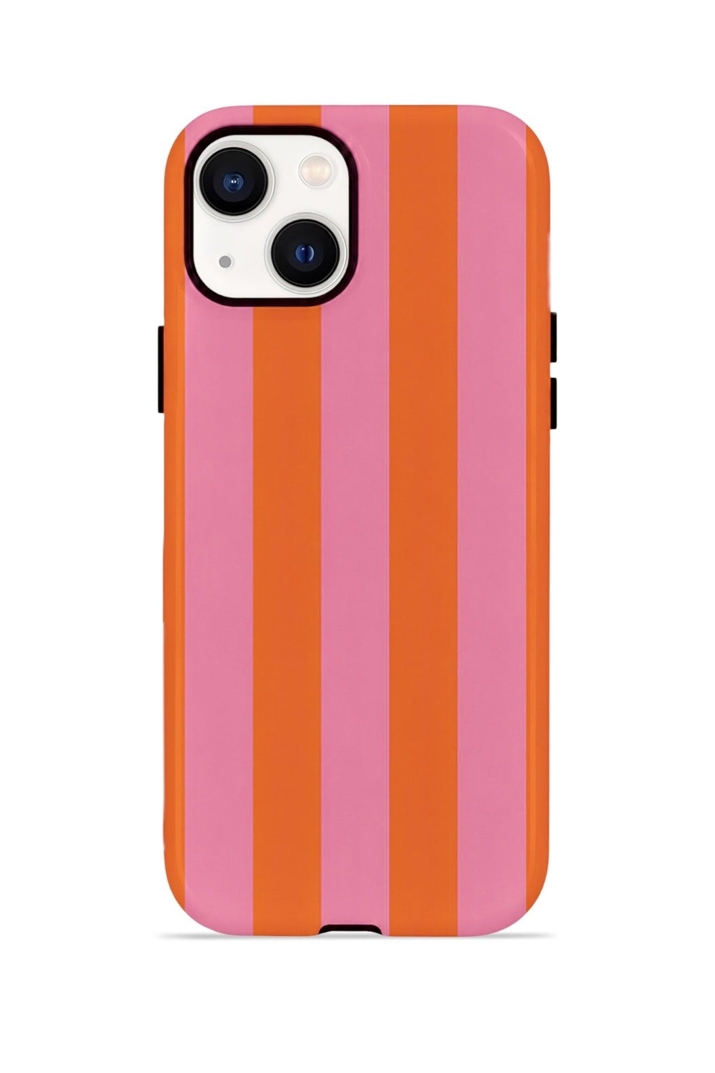 iPhone 14 Plus Vorian Çift Katmanlı Kılıf Tangerine Rose Stripe
