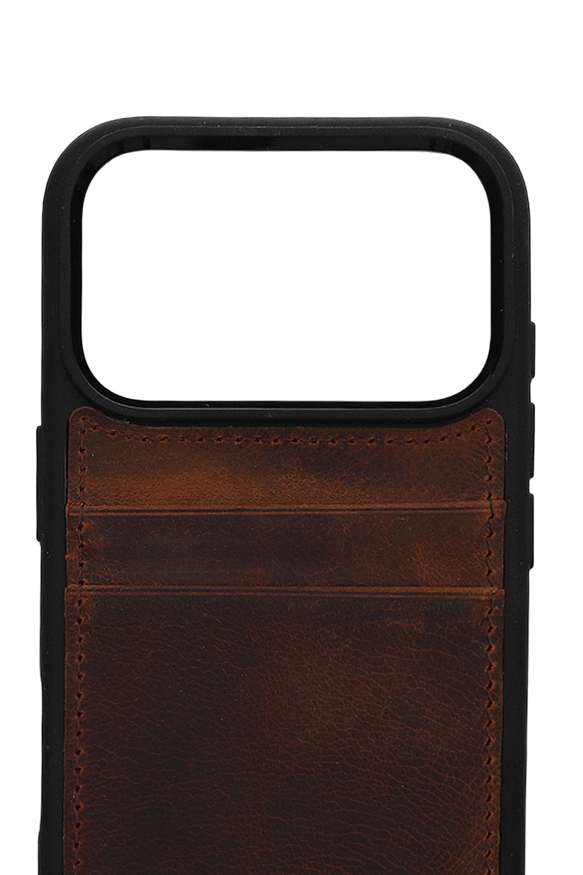 Vintage Wallet Kartlıklı Premium Deri Kılıf iPhone 17 Pro Antik Kahve