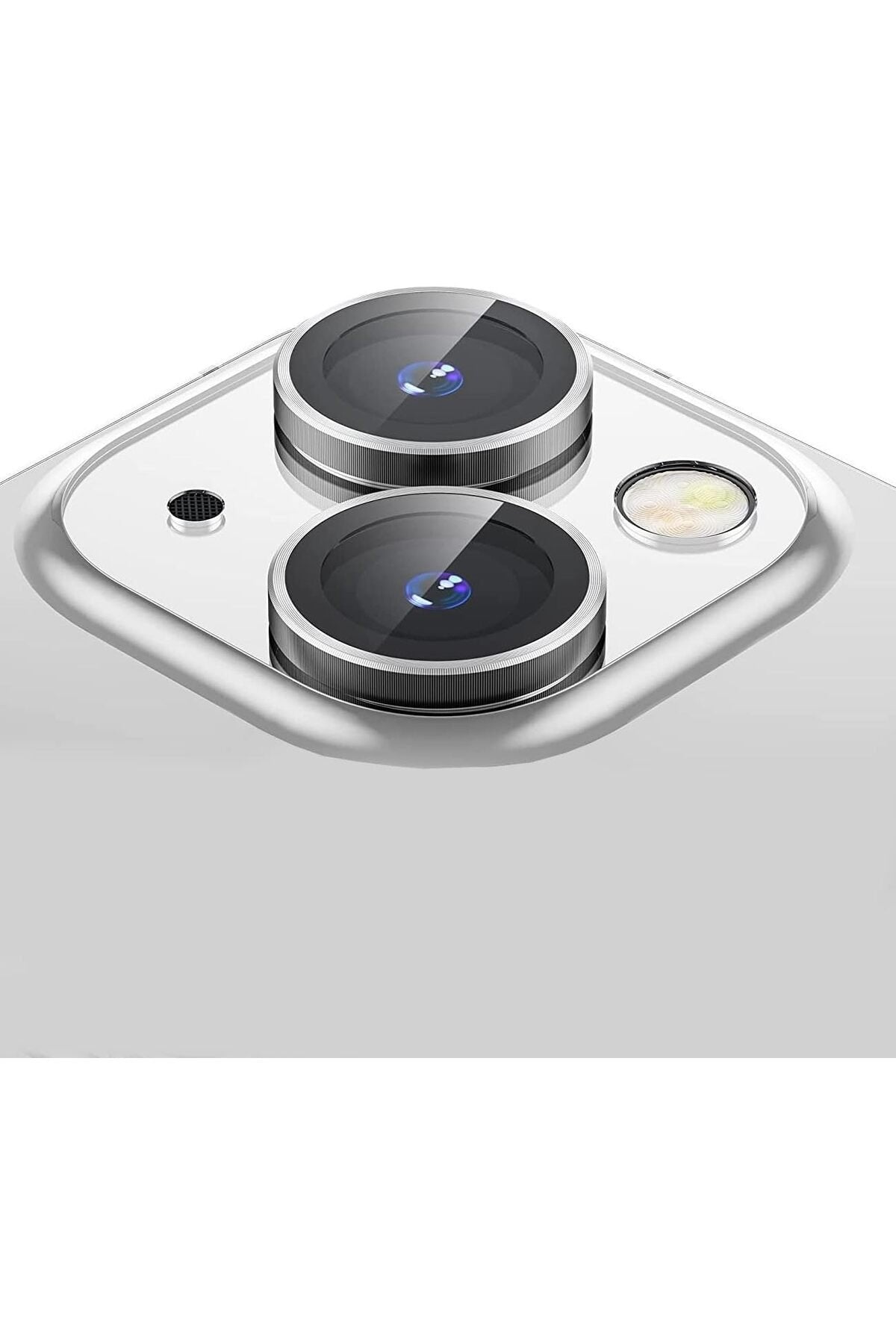 iPhone 13 Sapphire Lens Koruyucu Gümüş
