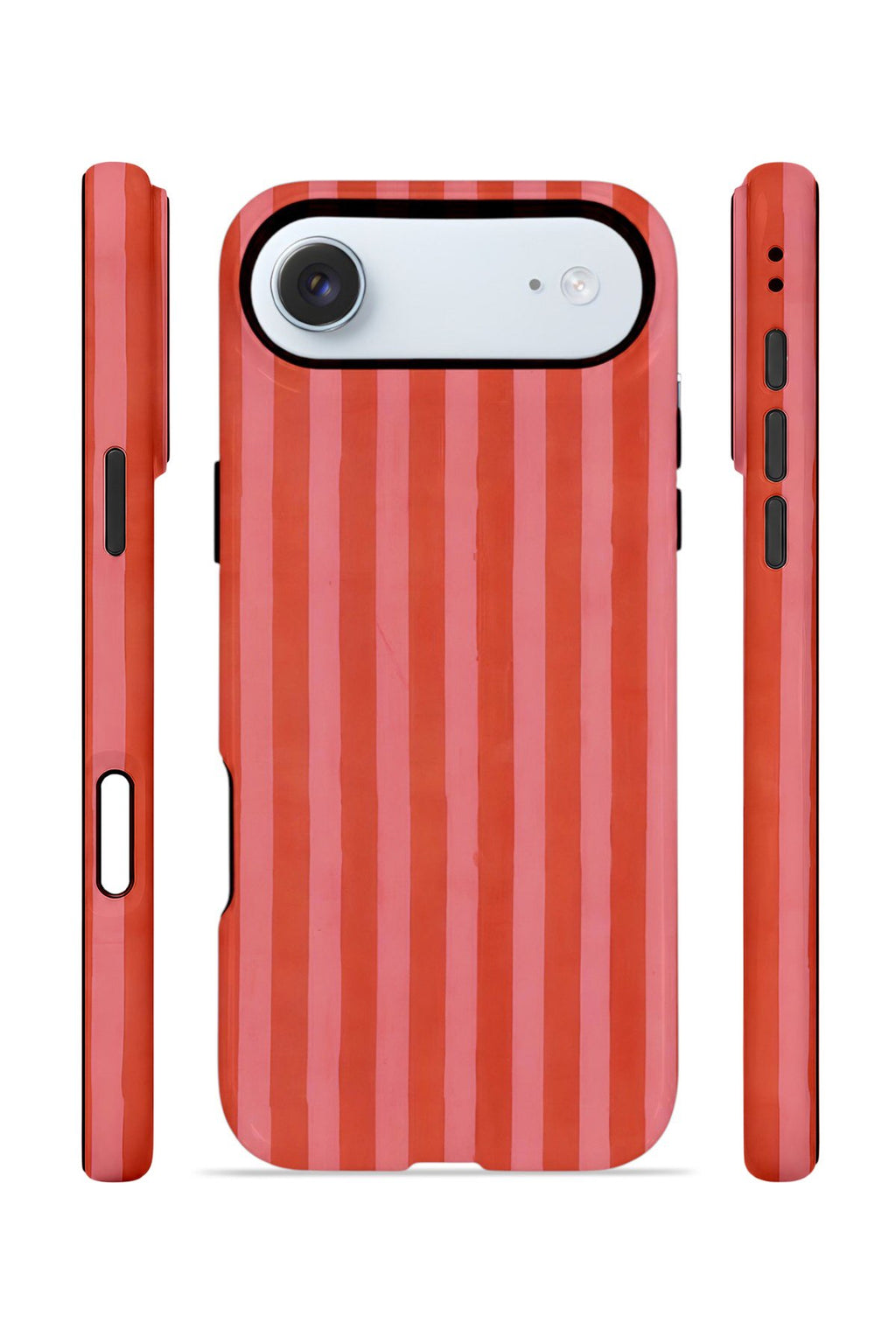 iPhone 17 Air Vorian Çift Katmanlı Kılıf Tomato Red Stripe