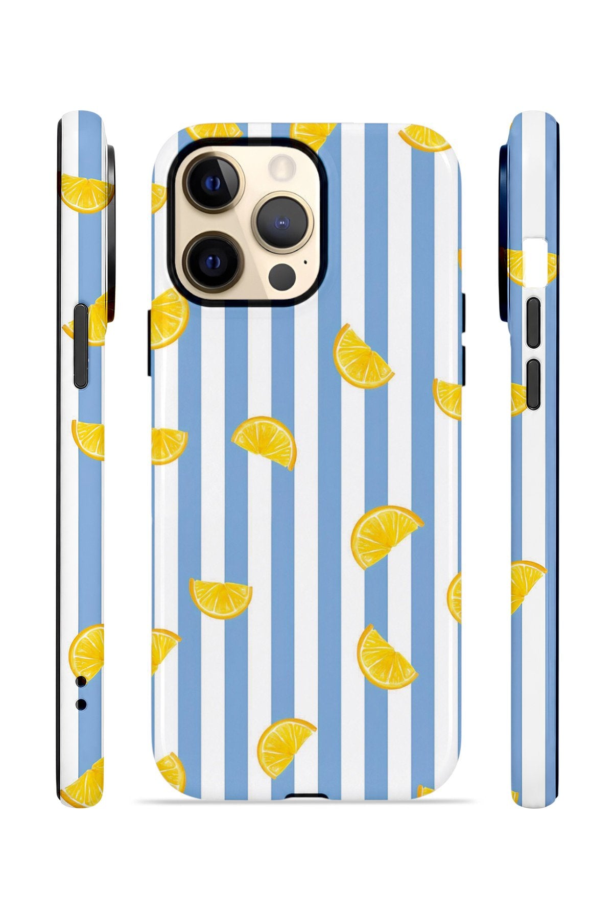 iPhone 12 Pro Max Vorian Çift Katmanlı MagSafe Kılıf Lemon Confetti Blue