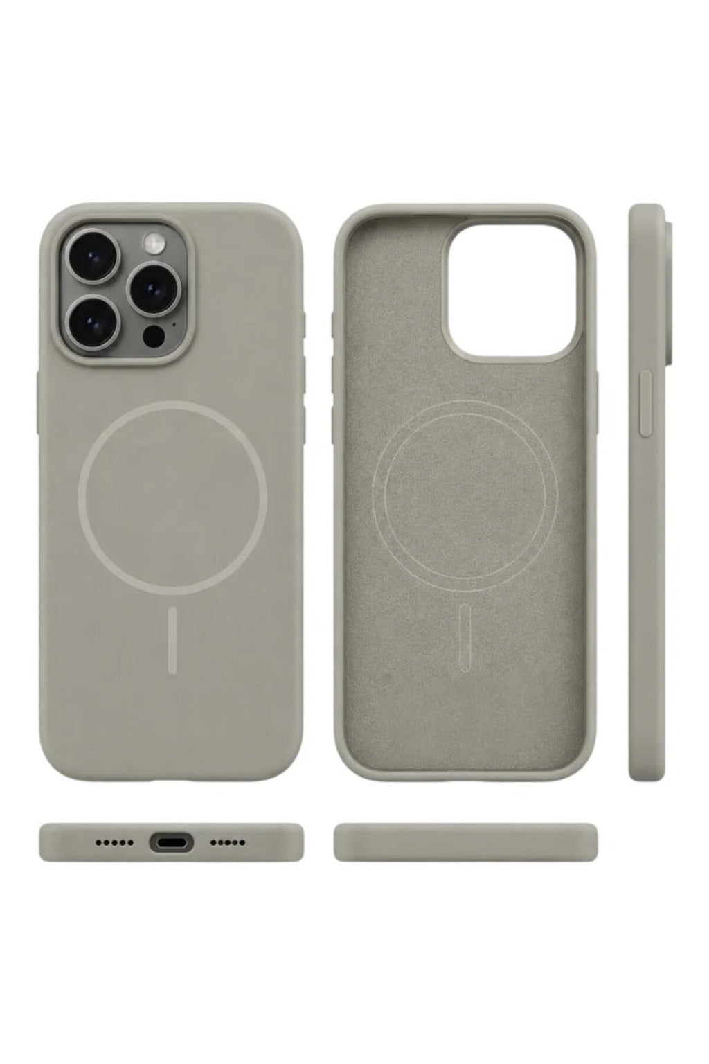 iPhone 16 Pro Max Mag Core Akıllı MagSafe Animasyonlu Silikon Kılıf Uzay Gri