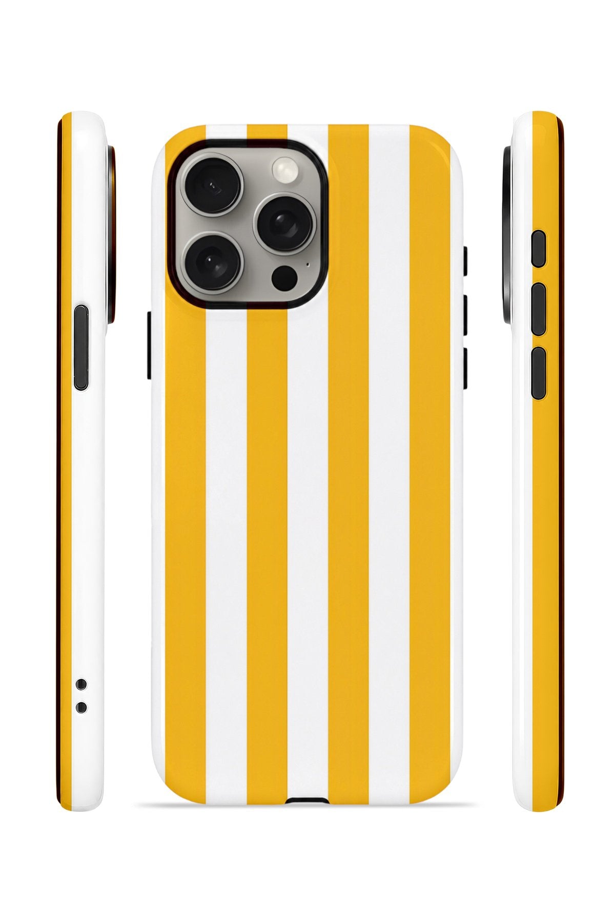 iPhone 15 Pro Max Vorian Çift Katmanlı Kılıf Golden Riviera Stripe