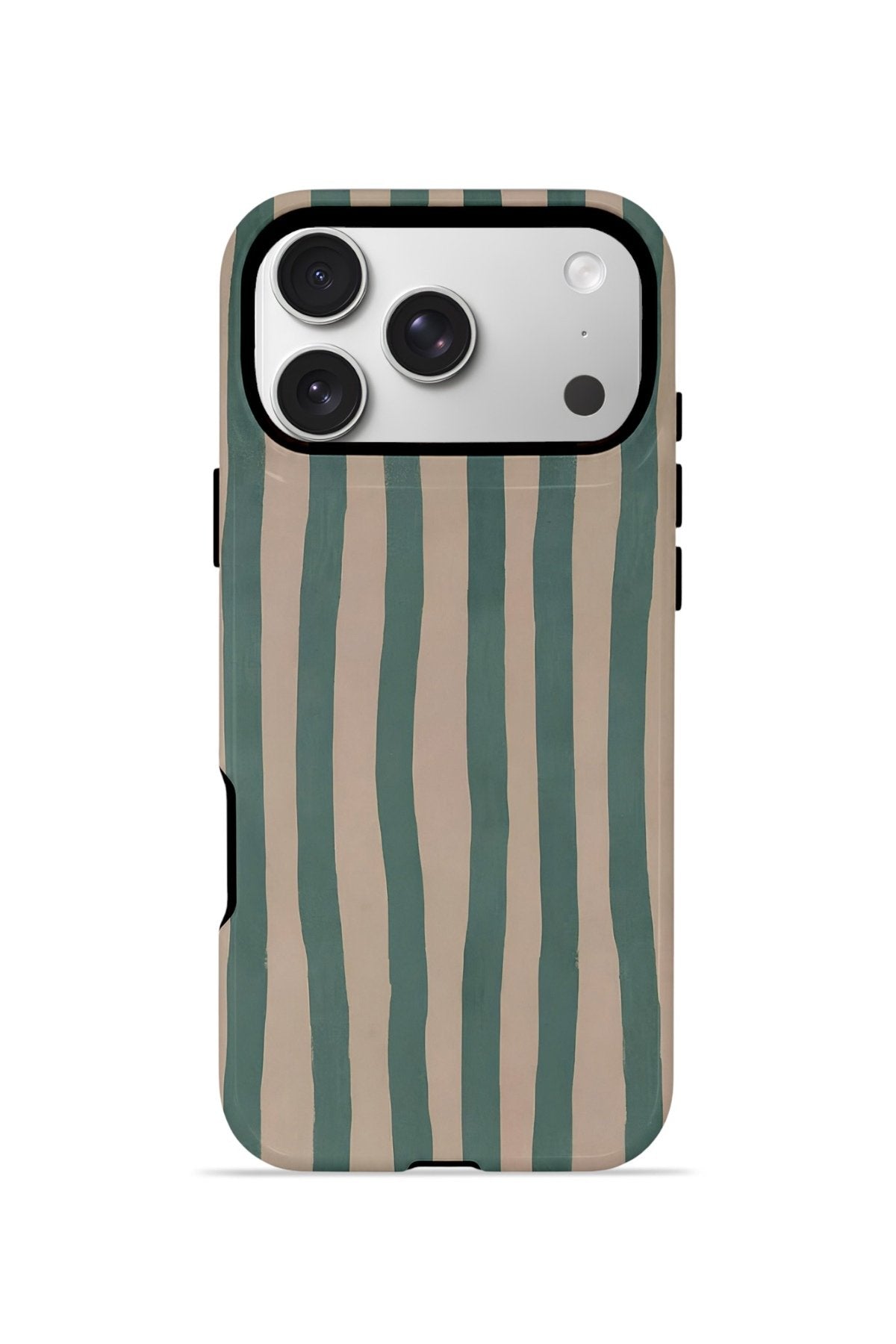 iPhone 17 Pro Vorian Çift Katmanlı Kılıf Sage Riviera Stripe