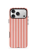 iPhone 17 Pro Max Vorian Çift Katmanlı MagSafe Kılıf Coral Riviera Stripe