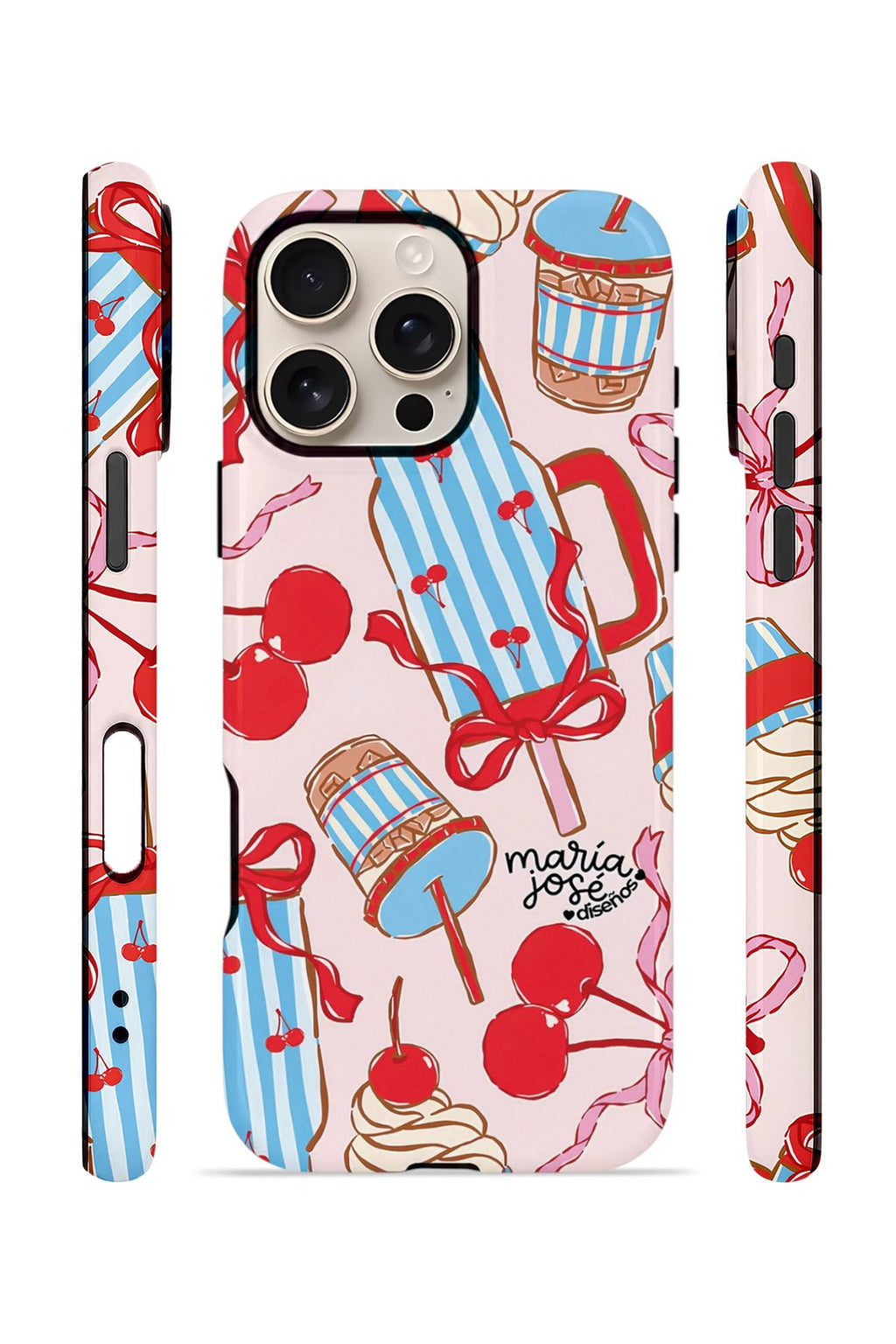 iPhone 16 Pro Max Vorian Çift Katmanlı Kılıf Dolce Cherry Picnic