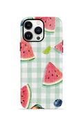 iPhone 13 Pro Max Vorian Çift Katmanlı Kılıf Watermelon Picnic Gingham