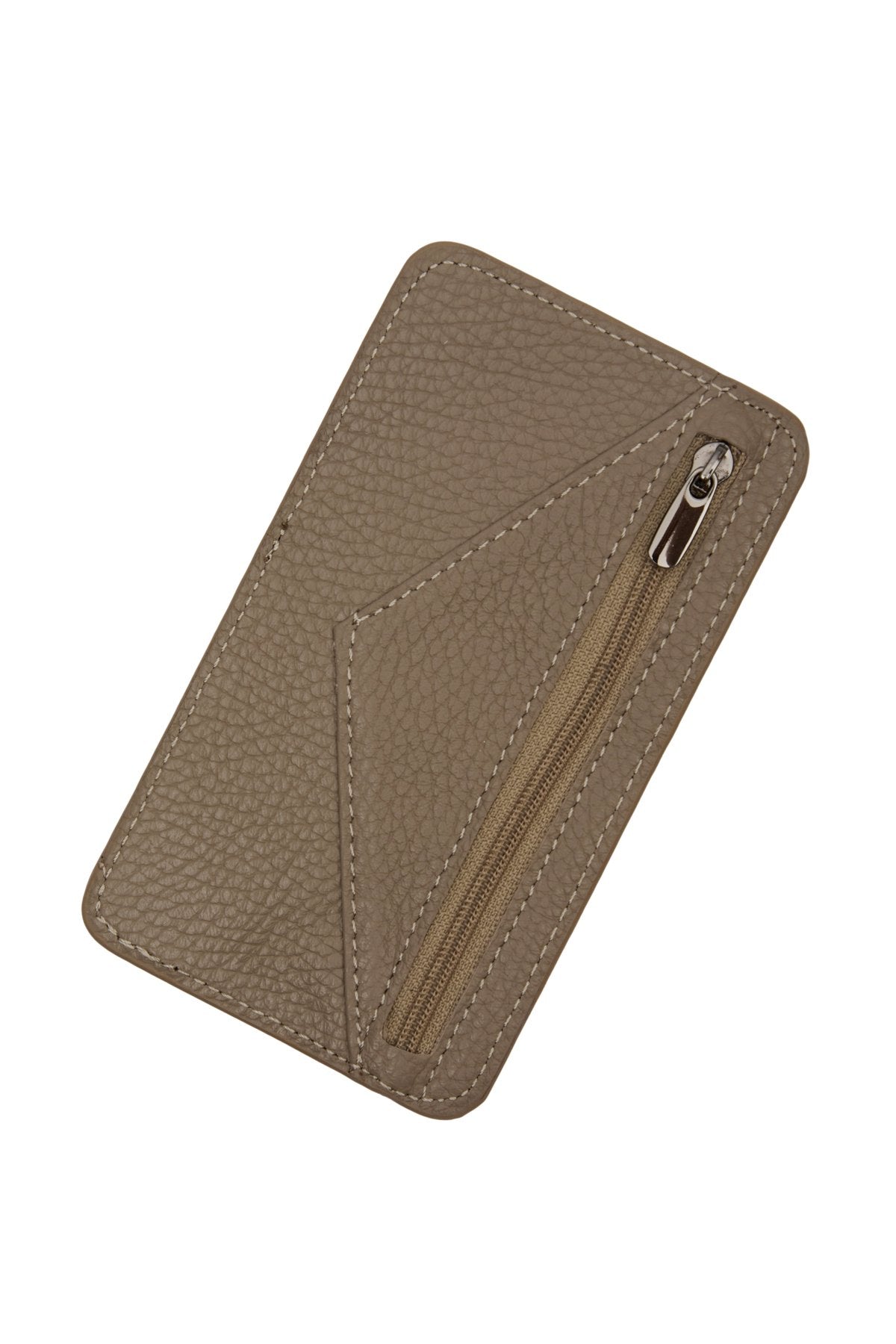 Hakiki Deri Unısex Kartlık Cüzdan Bej