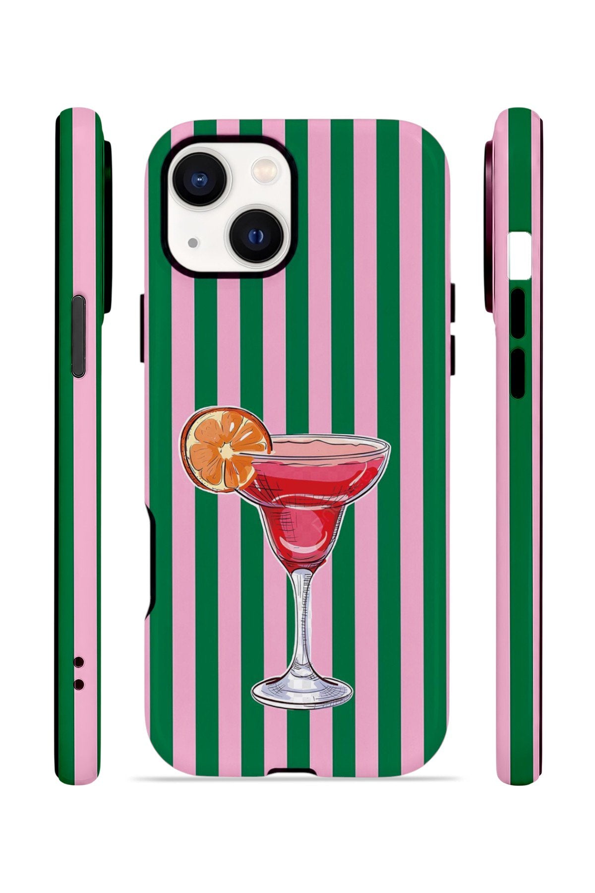iPhone 15 Plus Vorian Çift Katmanlı Kılıf Pink Citrus Cocktail