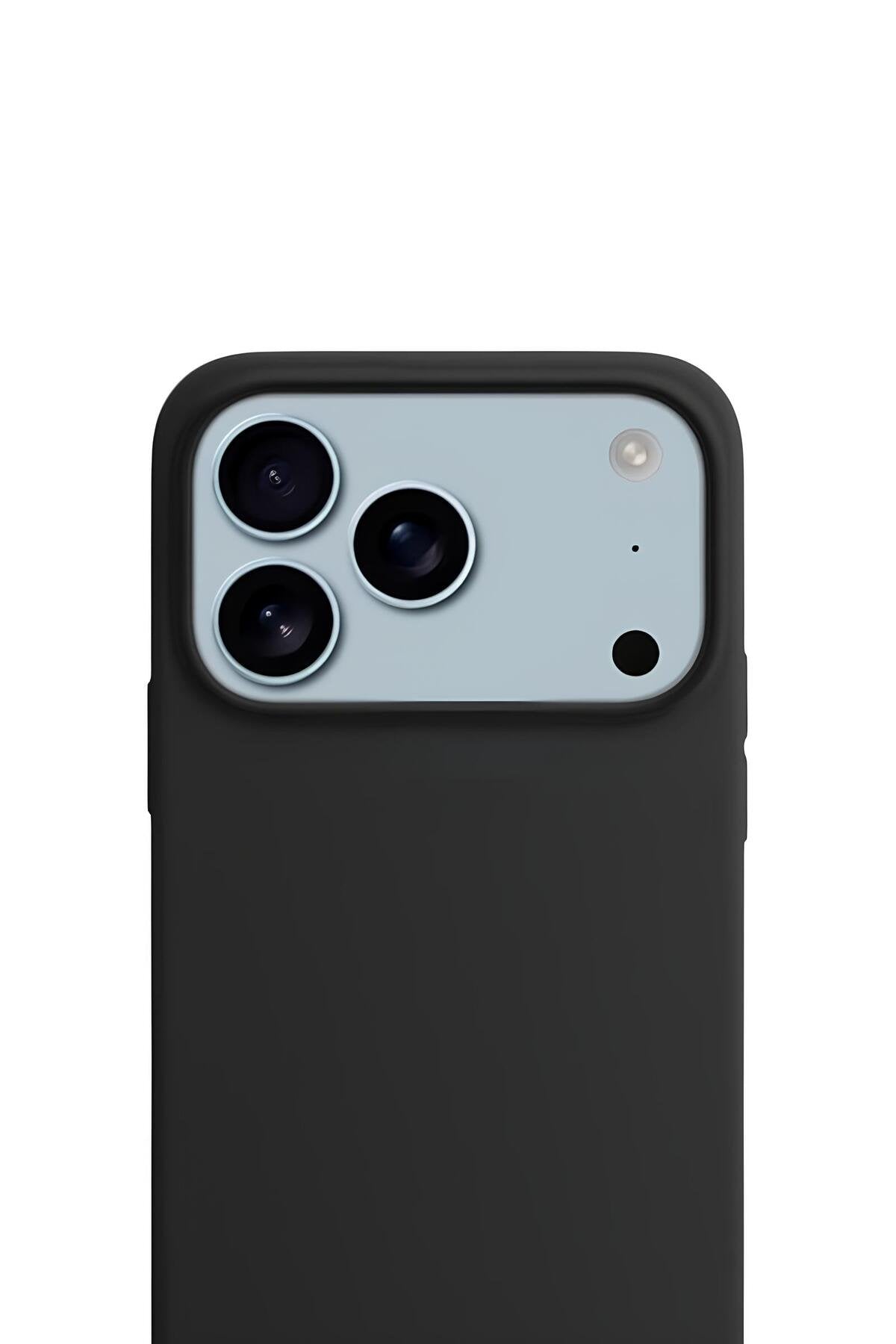 iPhone 17 Pro Max Soft Touch Lansman Silikon Kılıf Mat Siyah