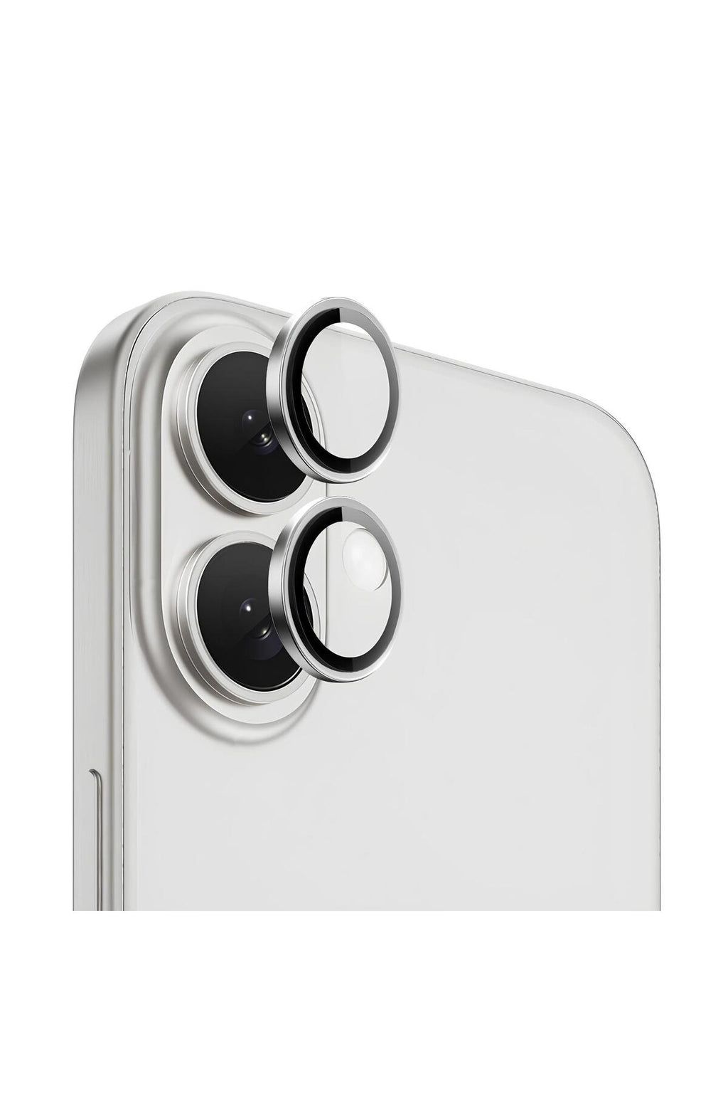 iPhone 16 Plus Sapphire Lens Koruyucu Gümüş