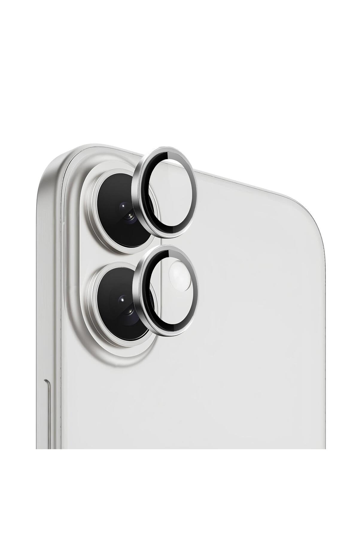 iPhone 16 Plus Sapphire Lens Koruyucu Gümüş