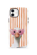 iPhone 11 Vorian Çift Katmanlı Kılıf Heart Glasses Goose