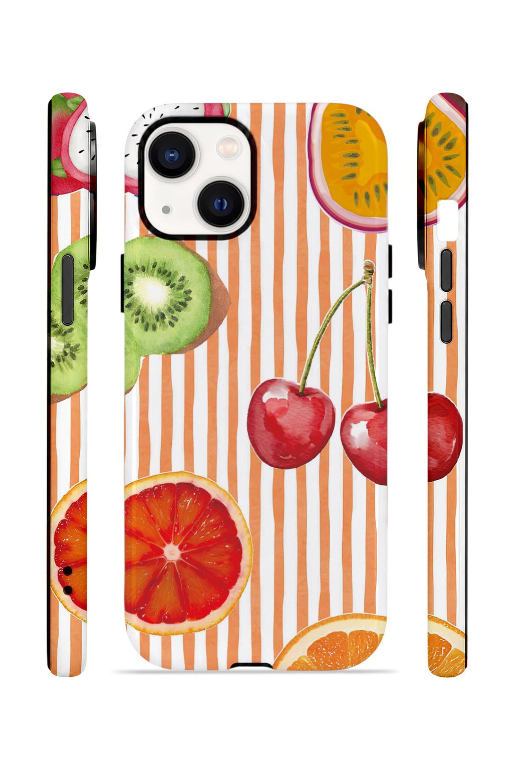 iPhone 14 Vorian Çift Katmanlı Kılıf Tutti Frutti Stripe