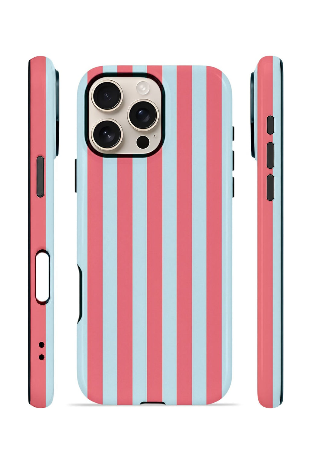 iPhone 16 Pro Max Vorian Çift Katmanlı Kılıf Poolside Candy Stripe