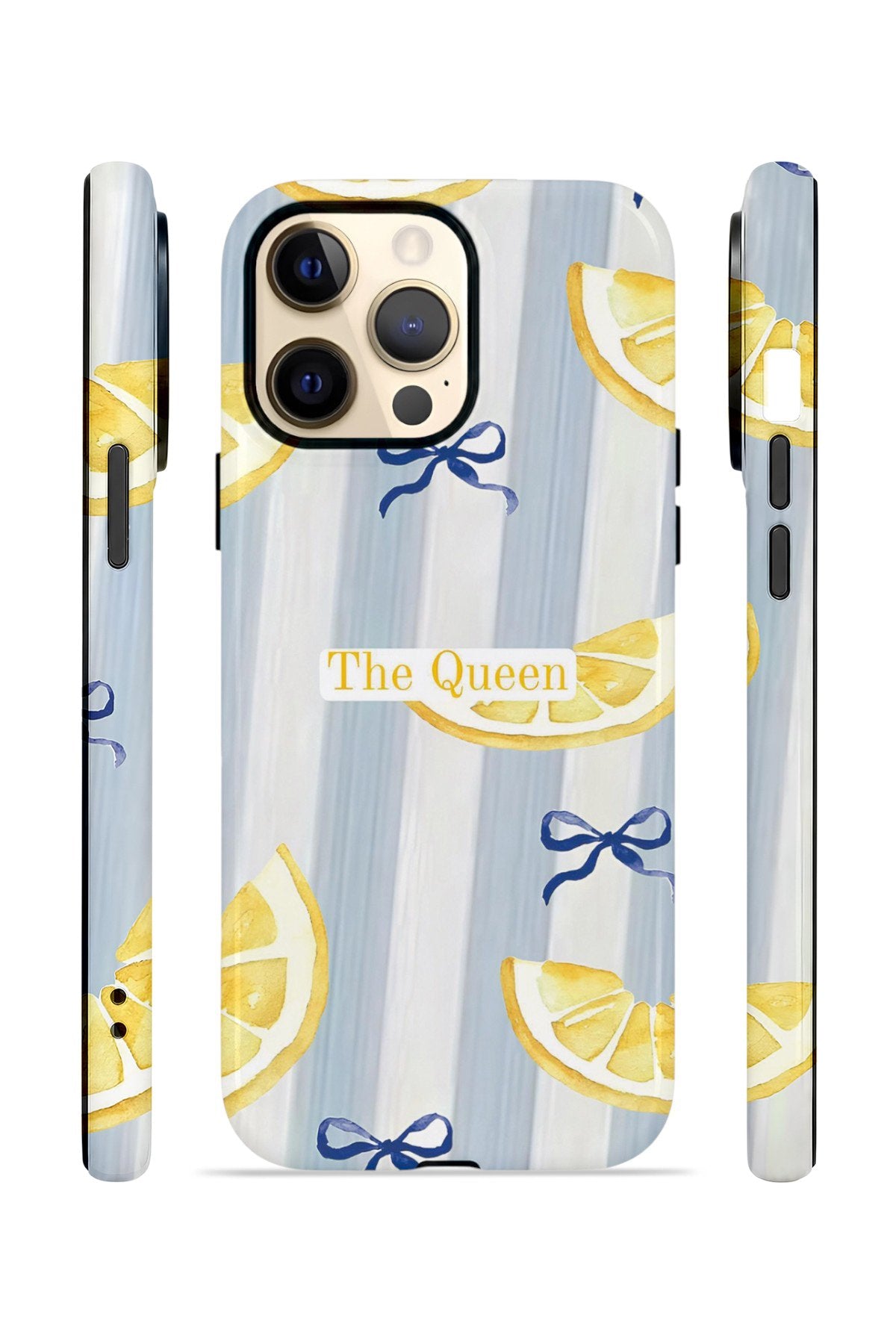 iPhone 13 Pro Max Vorian Çift Katmanlı Kılıf Queen Lemon Bow