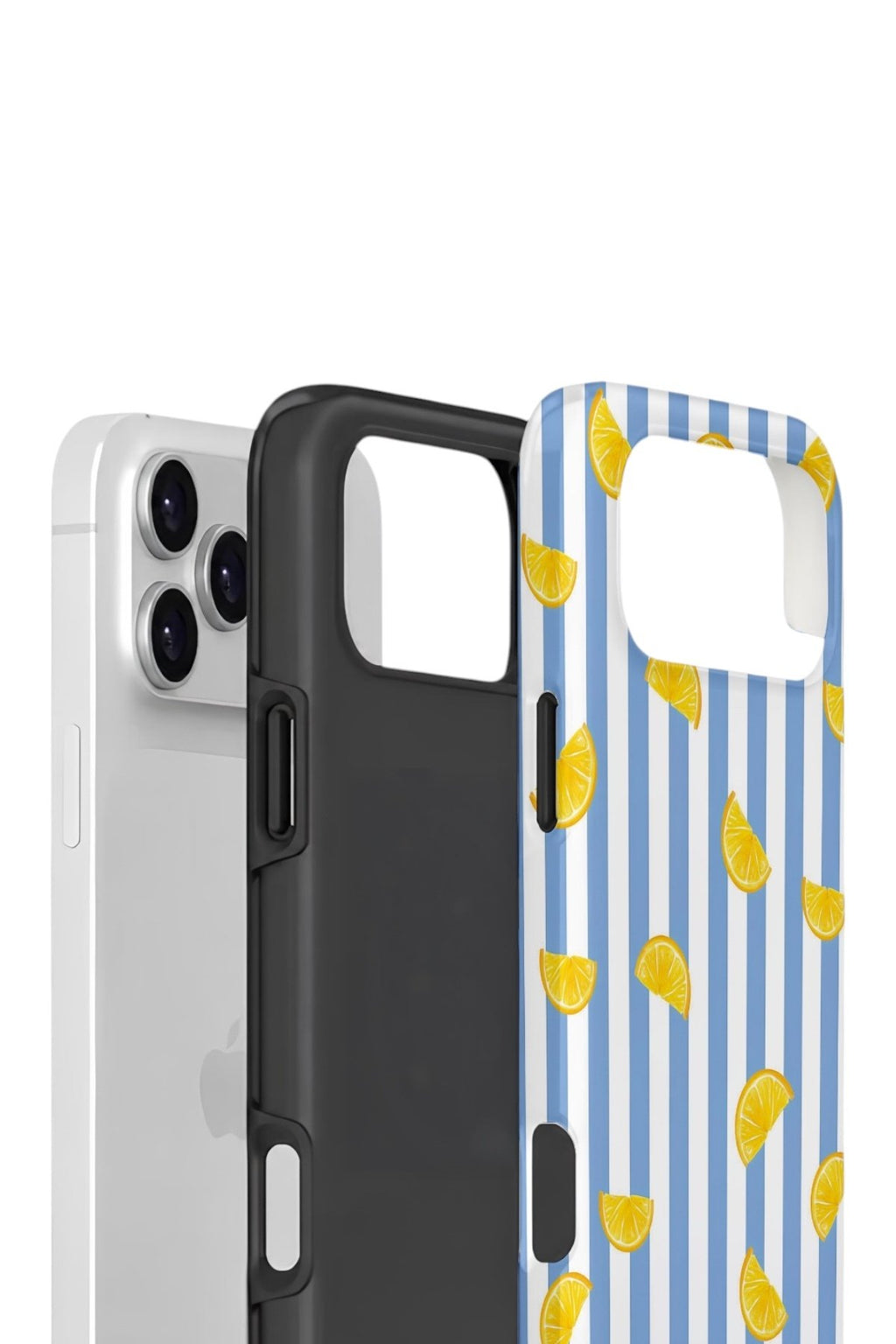 iPhone 17 Pro Max Vorian Çift Katmanlı Kılıf Lemon Confetti Blue