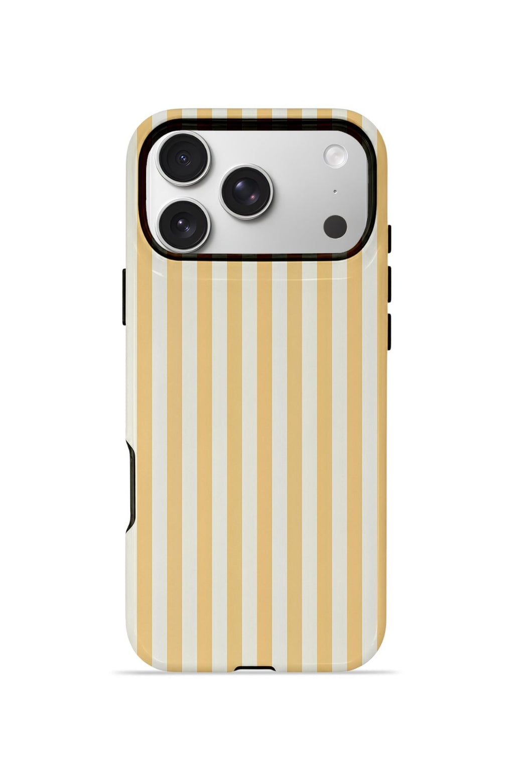 iPhone 17 Pro Vorian Çift Katmanlı MagSafe Kılıf Vanilla Pinstripe