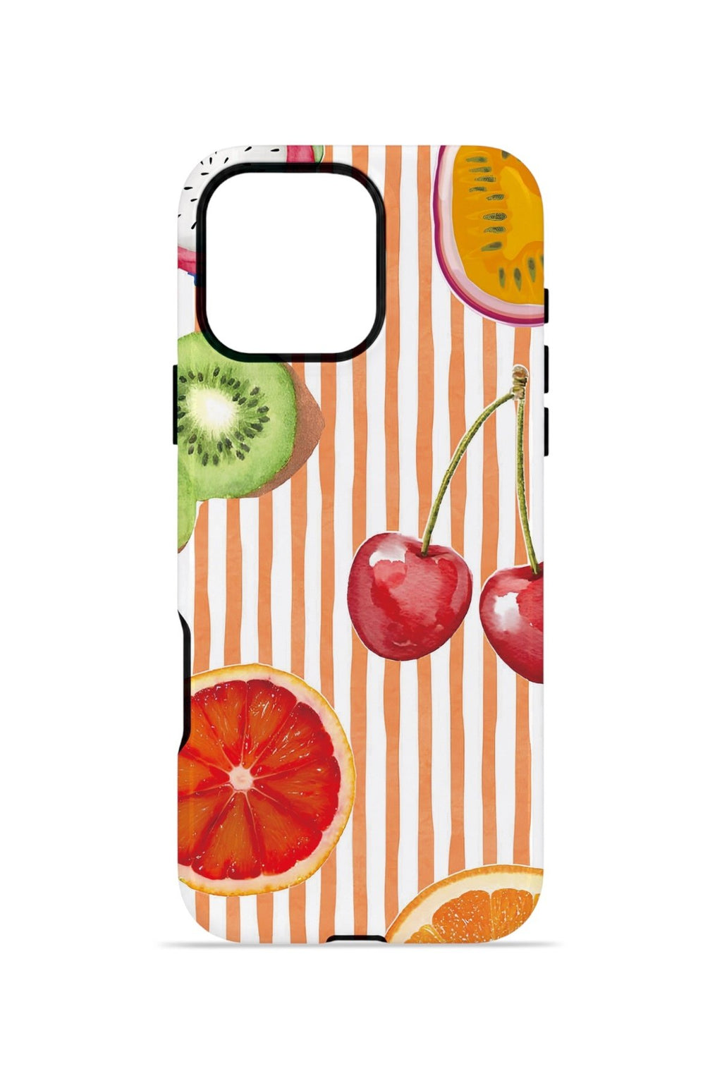 iPhone 16 Pro Max Vorian Çift Katmanlı Kılıf Tutti Frutti Stripe