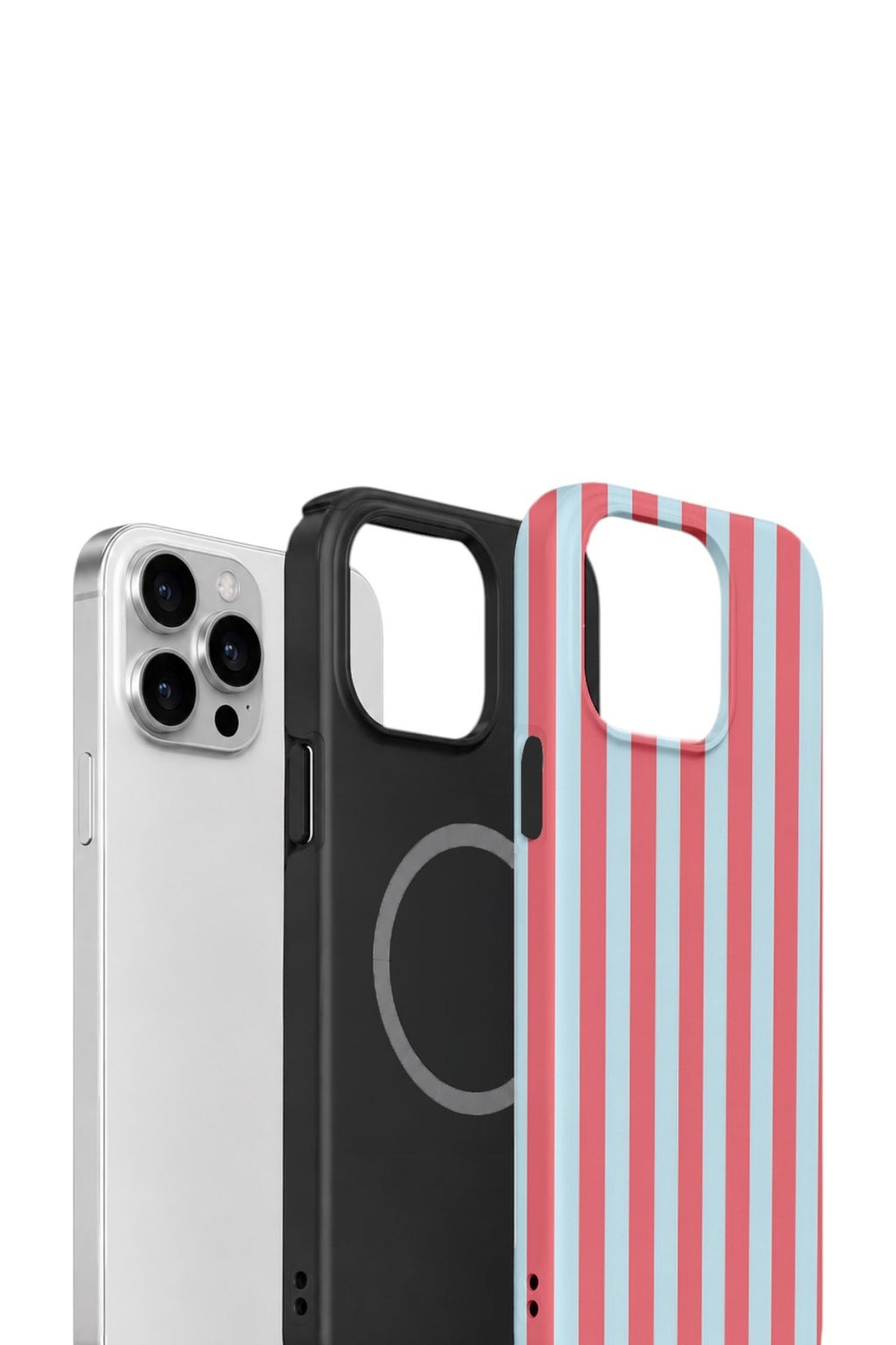 iPhone 12 Pro Vorian Çift Katmanlı MagSafe Kılıf Poolside Candy Stripe
