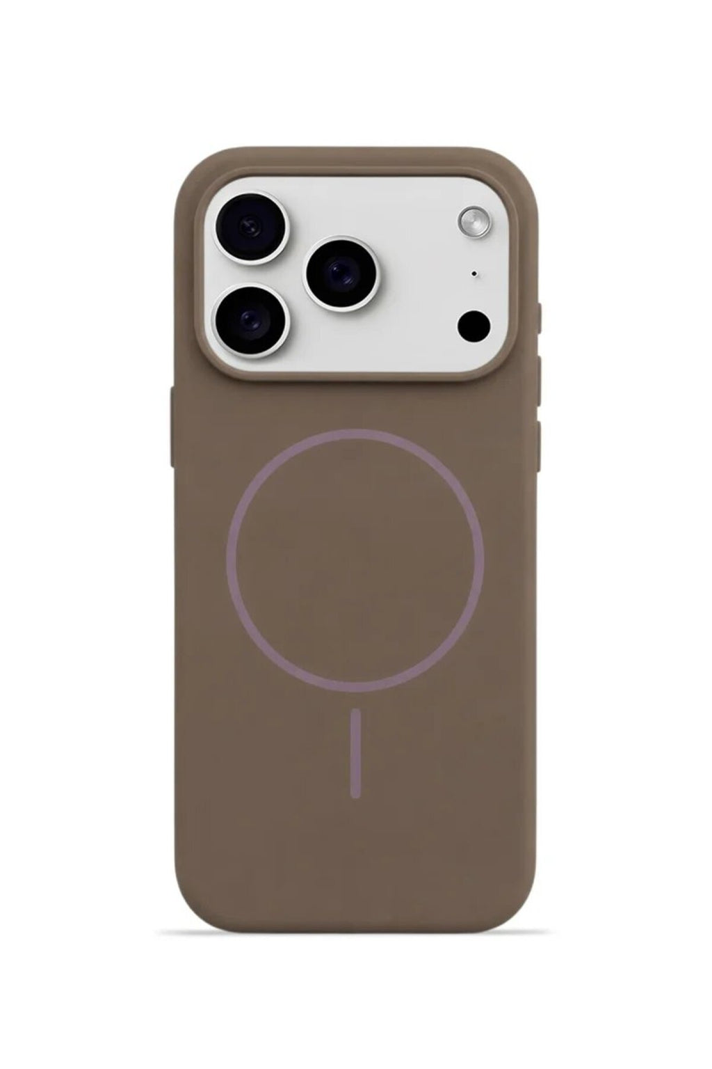 iPhone 17 Pro 6.3" Mag Core Akıllı MagSafe Animasyonlu Silikon Kılıf Kahverengi