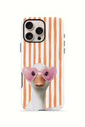 iPhone 16 Pro Vorian Çift Katmanlı MagSafe Kılıf Heart Glasses Goose