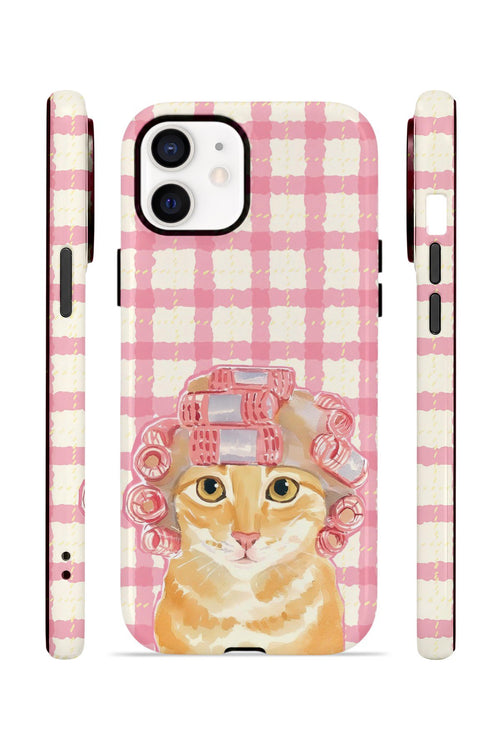 iPhone 11 Vorian Çift Katmanlı MagSafe Kılıf Pink Picnic Cat