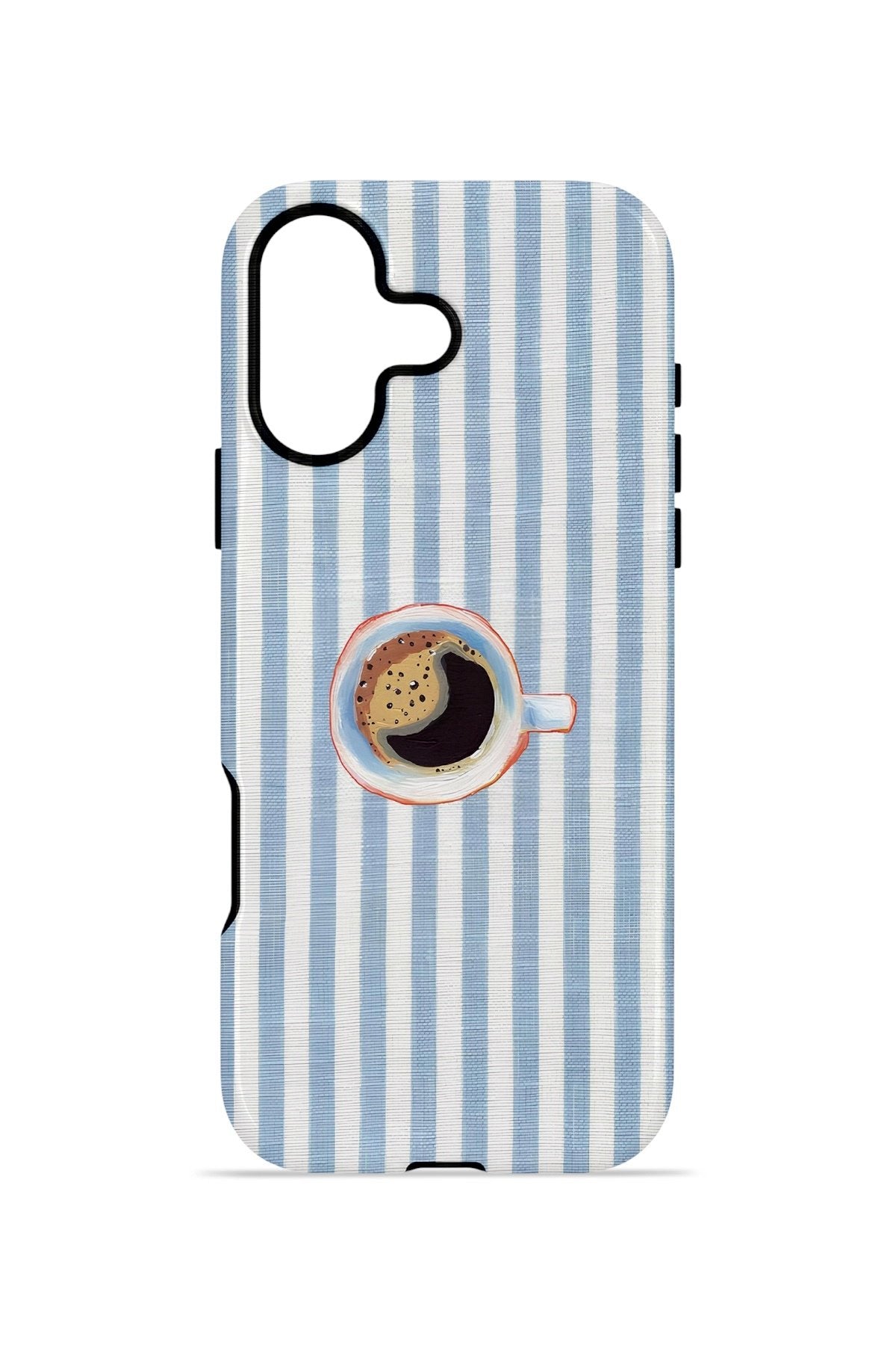 iPhone 16 Plus Vorian Çift Katmanlı Kılıf Morning Coffee Stripe