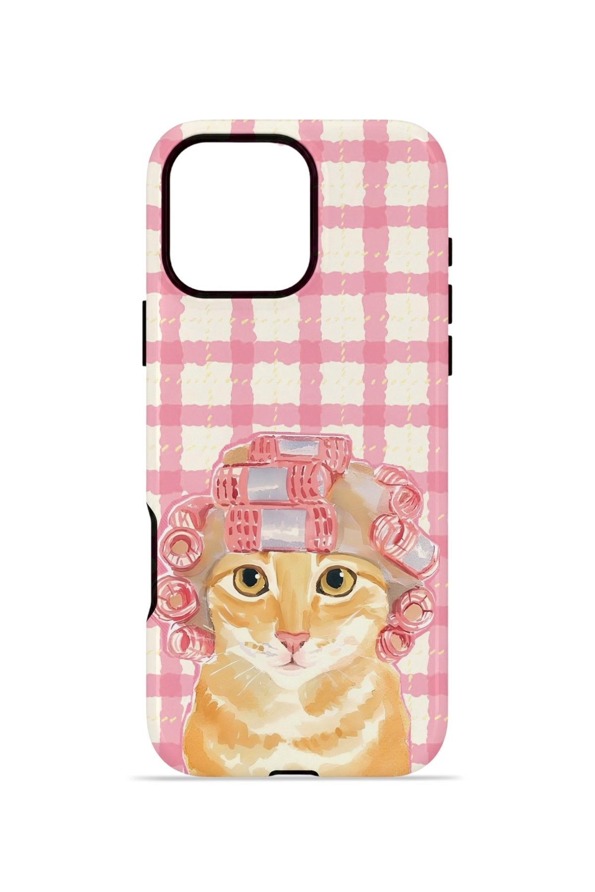 iPhone 16 Pro Vorian Çift Katmanlı Kılıf Pink Picnic Cat