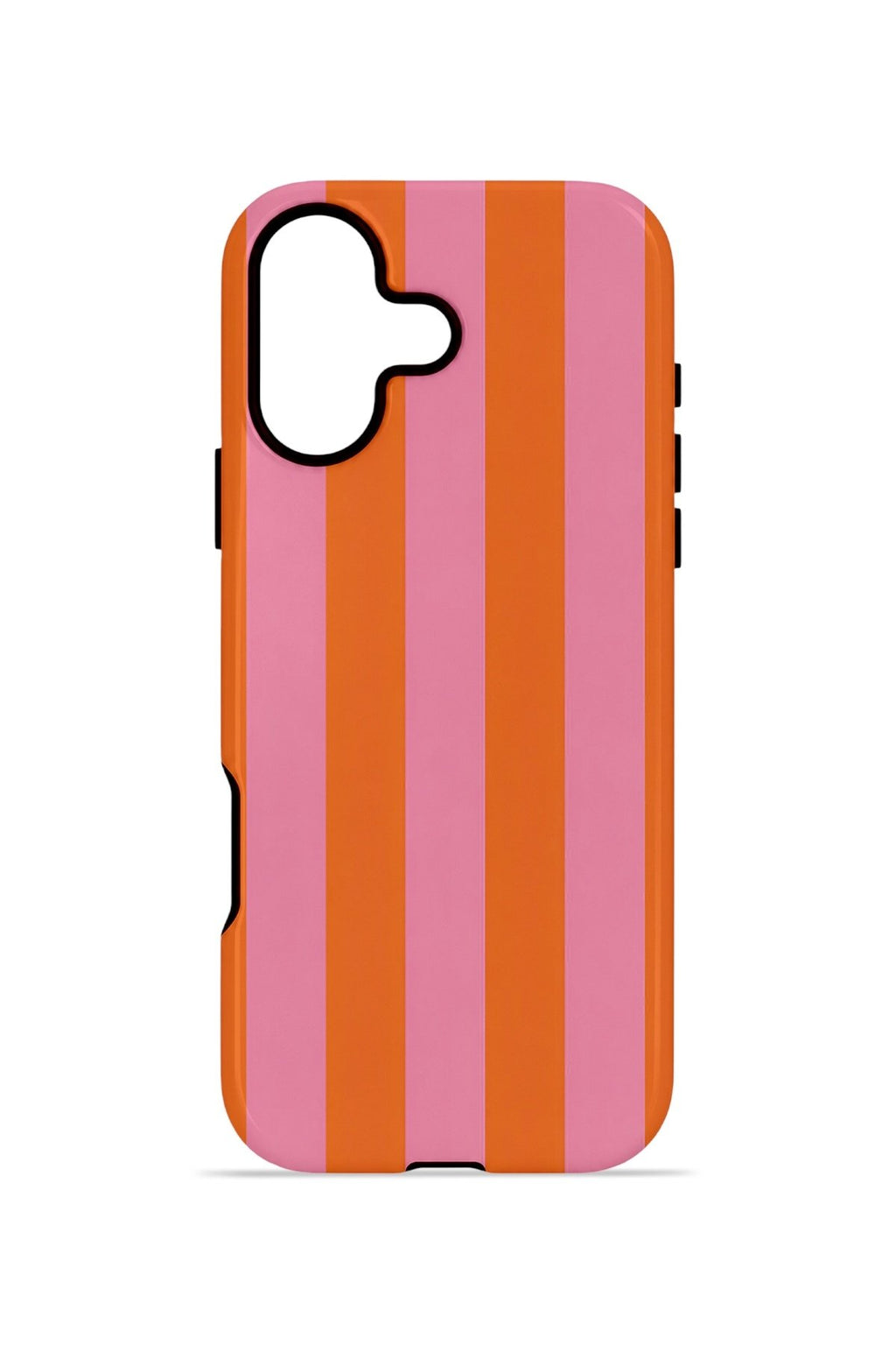 iPhone 16 Vorian Çift Katmanlı Kılıf Tangerine Rose Stripe