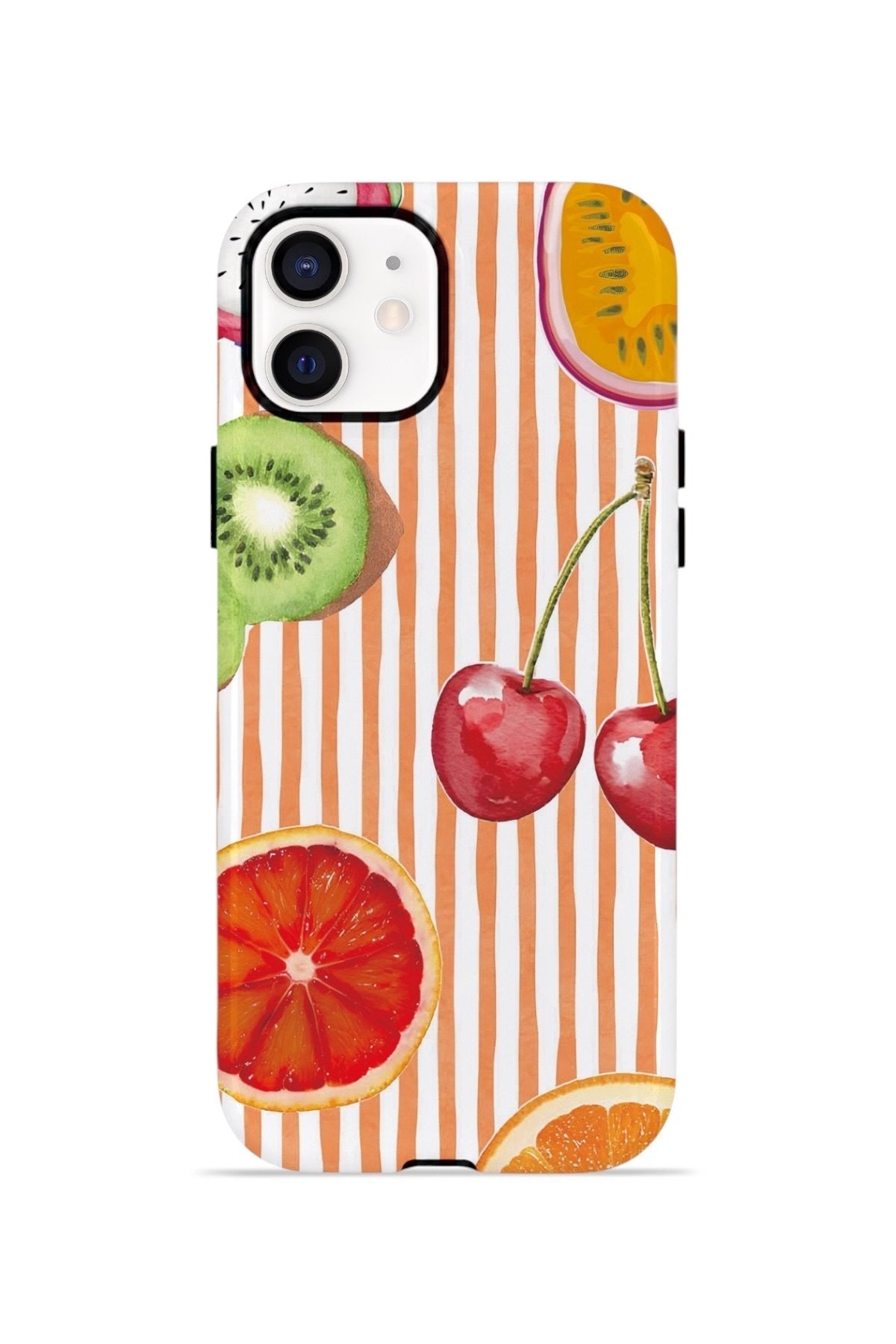 iPhone 11 Vorian Çift Katmanlı MagSafe Kılıf Tutti Frutti Stripe