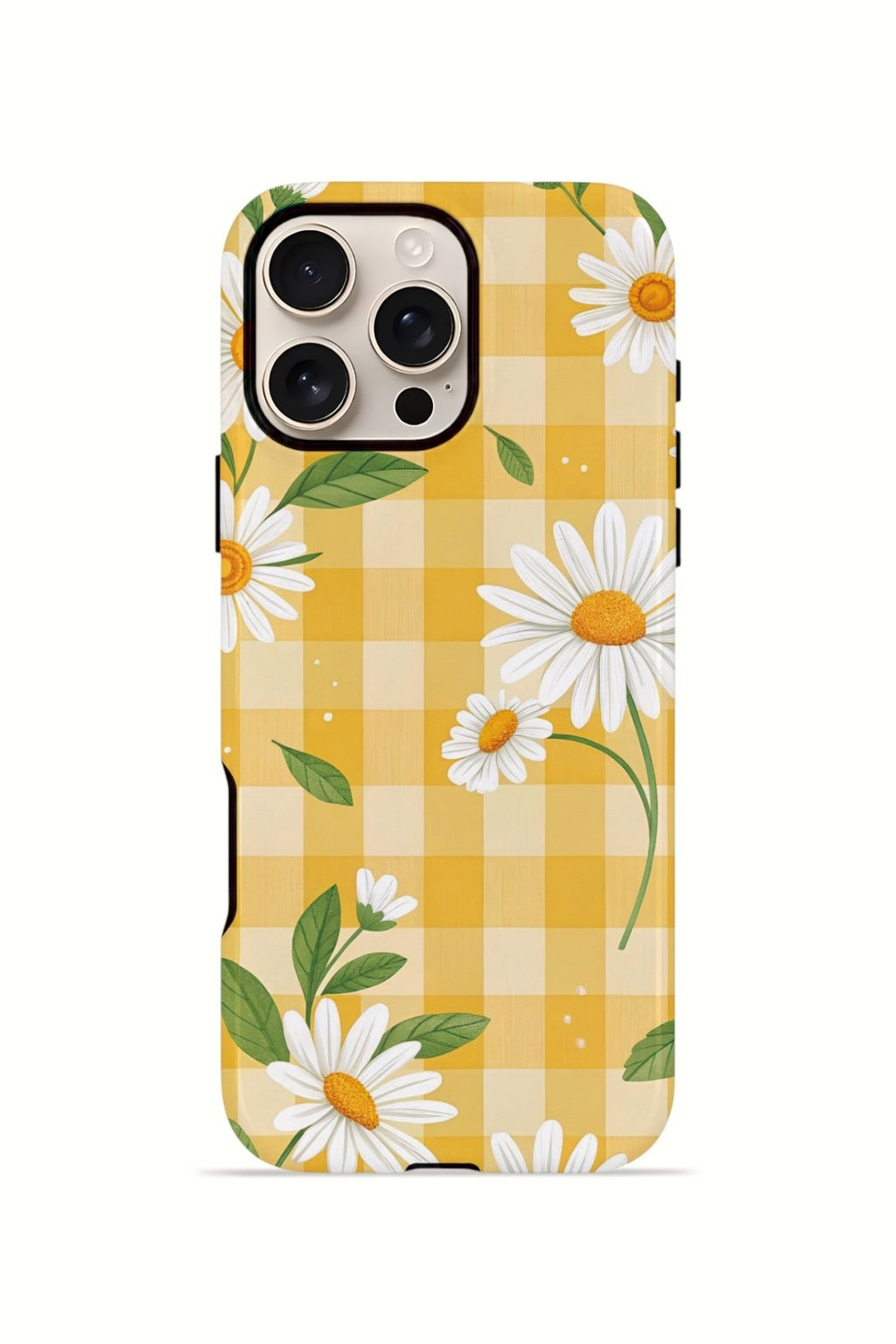 iPhone 16 Pro Vorian Çift Katmanlı MagSafe Kılıf Daisy Picnic Gingham