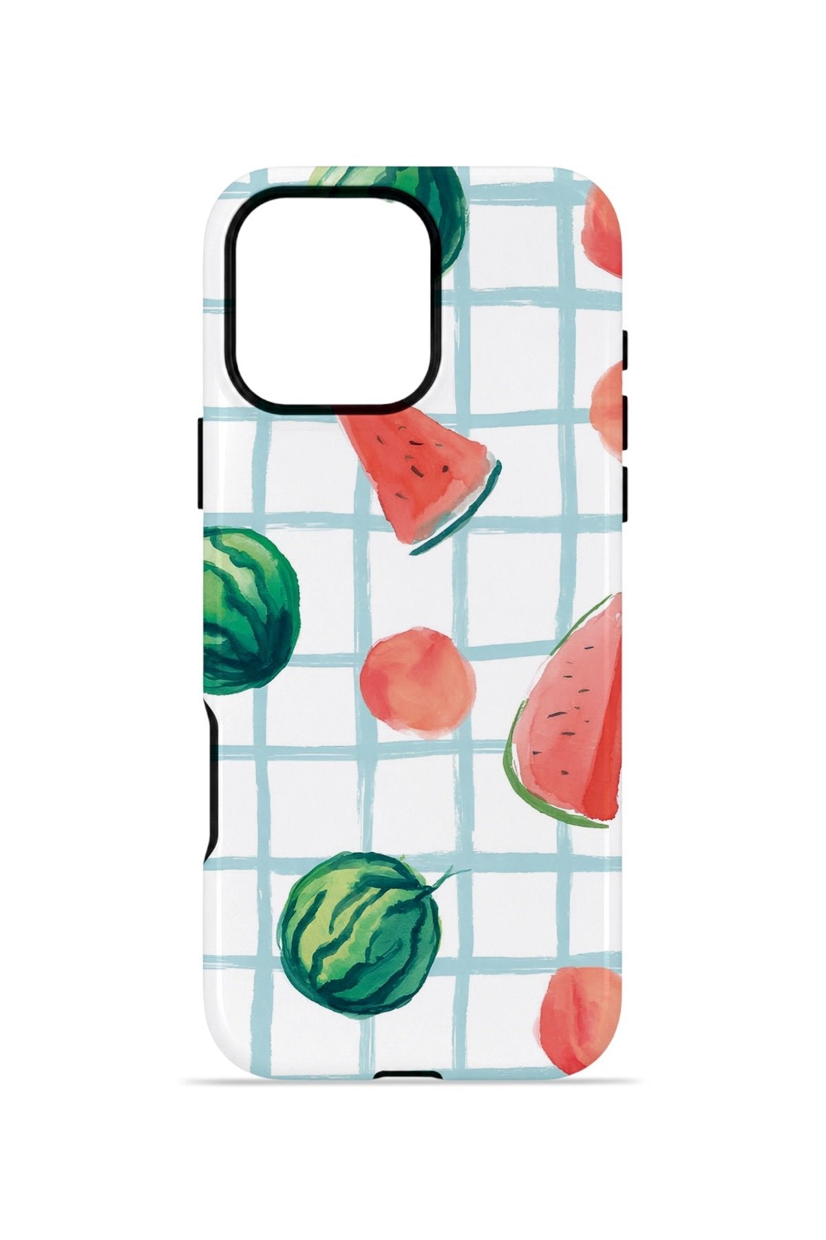 iPhone 16 Pro Max Vorian Çift Katmanlı Kılıf Watermelon Grid