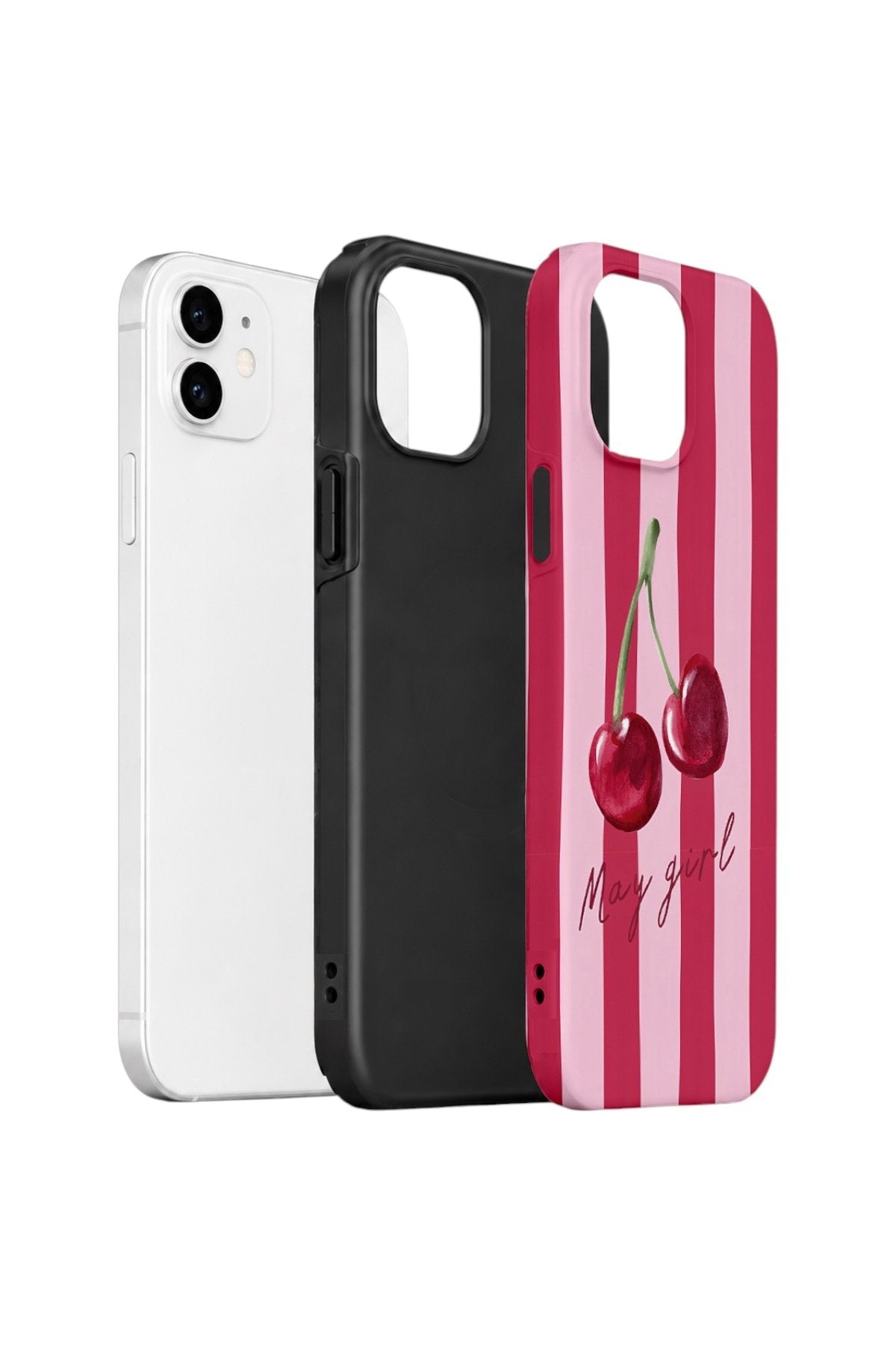 iPhone 12 Vorian Çift Katmanlı Kılıf Cherry Girl