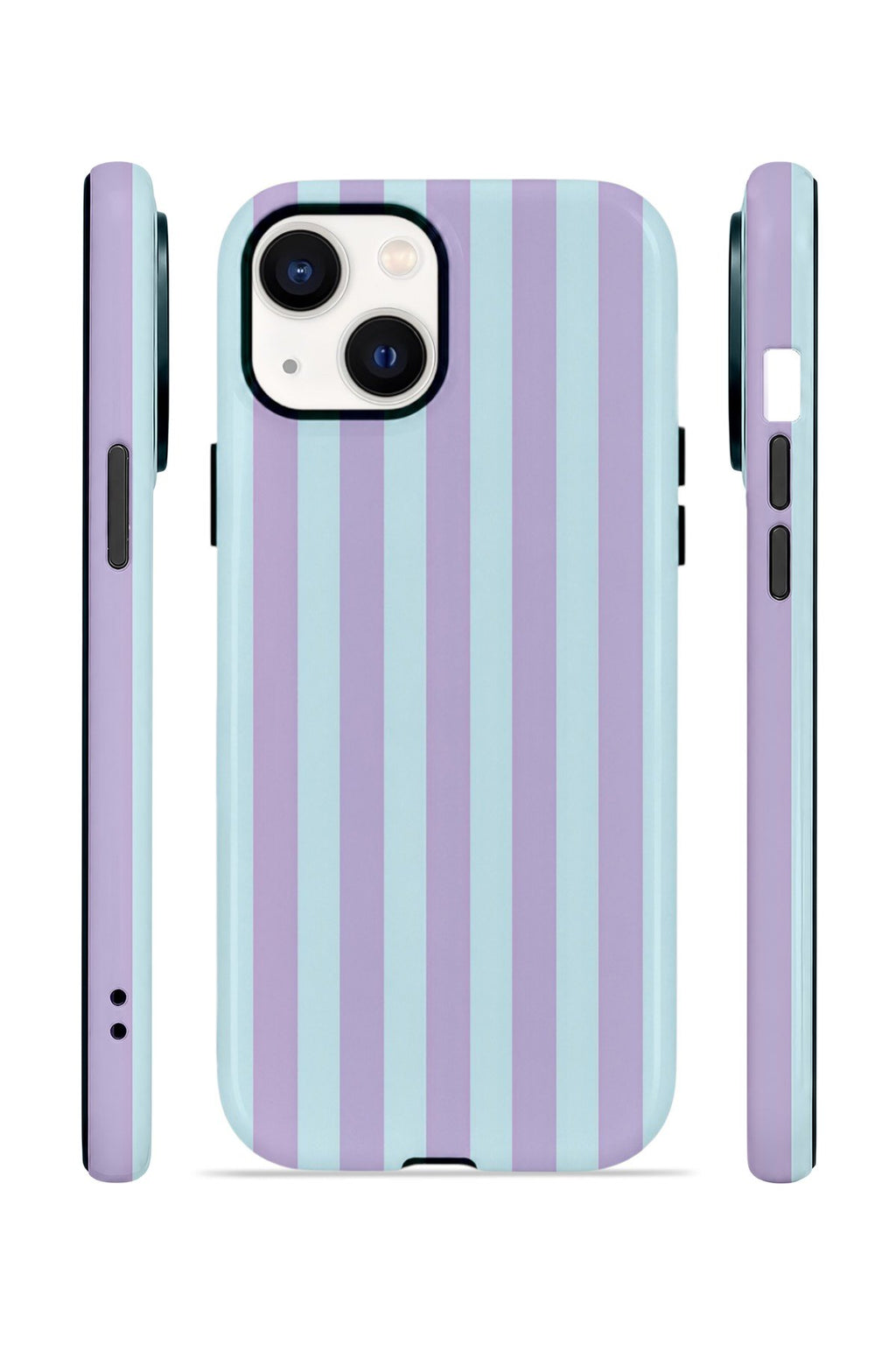 iPhone 15 Plus Vorian Çift Katmanlı Kılıf Lilac Riviera Stripe