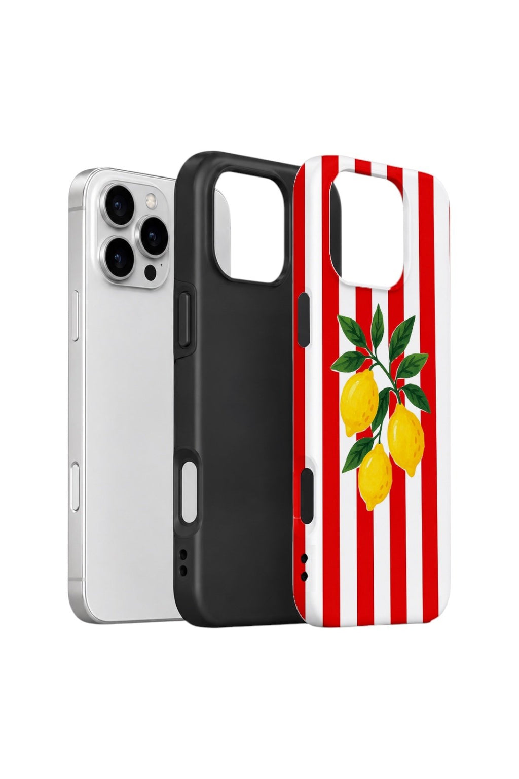 iPhone 16 Pro Vorian Çift Katmanlı Kılıf Lemon Parade Red